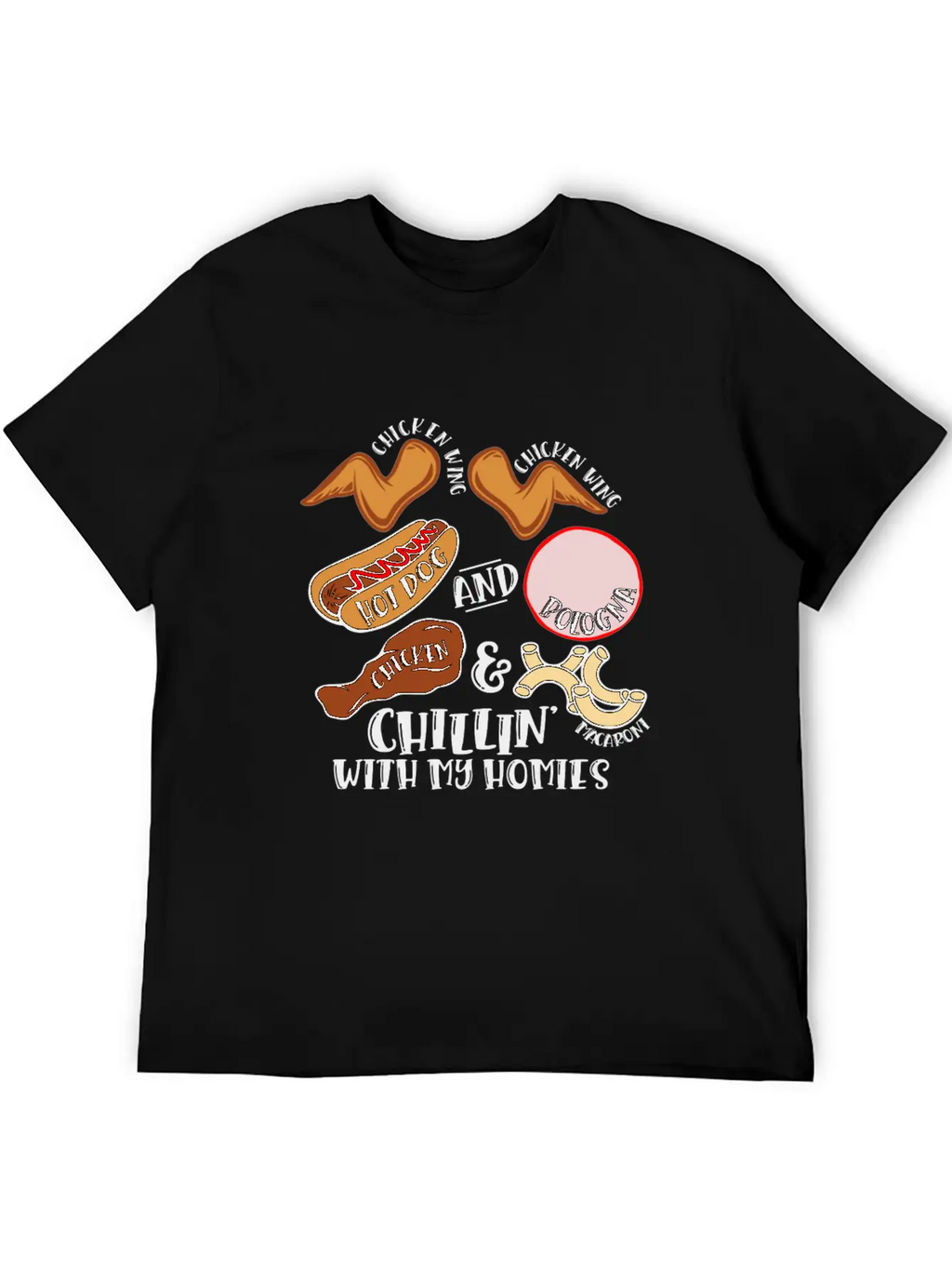 Chicken Wing Chicken Wing Hot Dog Bologna Viral So Unisex Casual T-Shirt – Clean Design For Daily Comfort