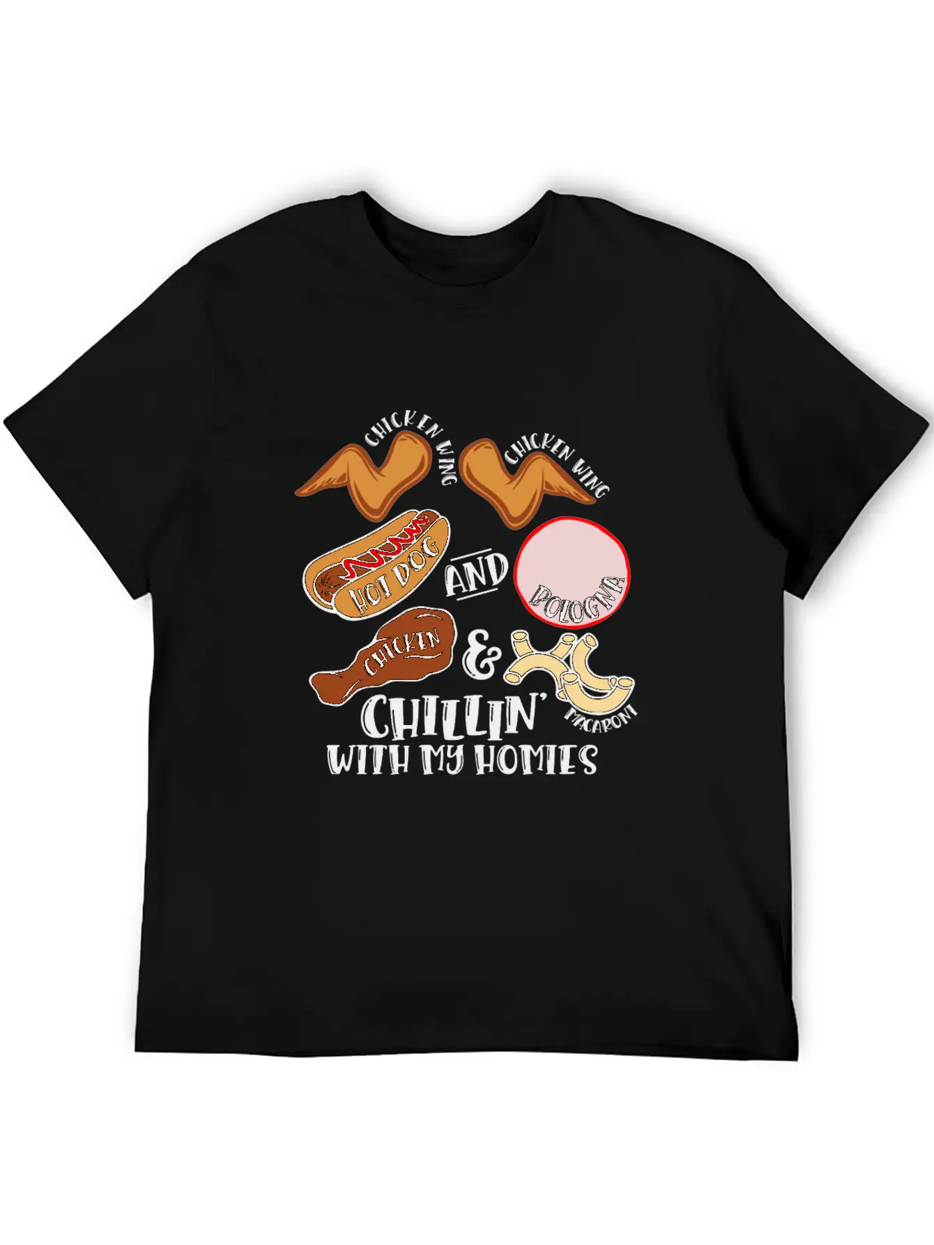 Chicken Wing Chicken Wing Hot Dog Bologna Viral So Unisex Casual T-Shirt – Clean Design For Daily Comfort