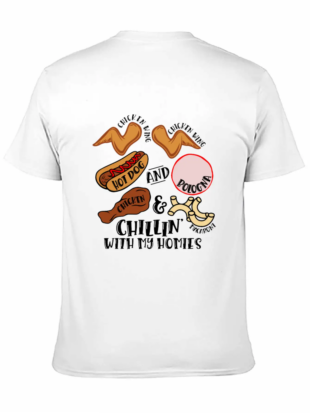 Chicken Wing Chicken Wing Hot Dog Bologna Viral So Unisex Casual T-Shirt – Clean Design For Daily Comfort