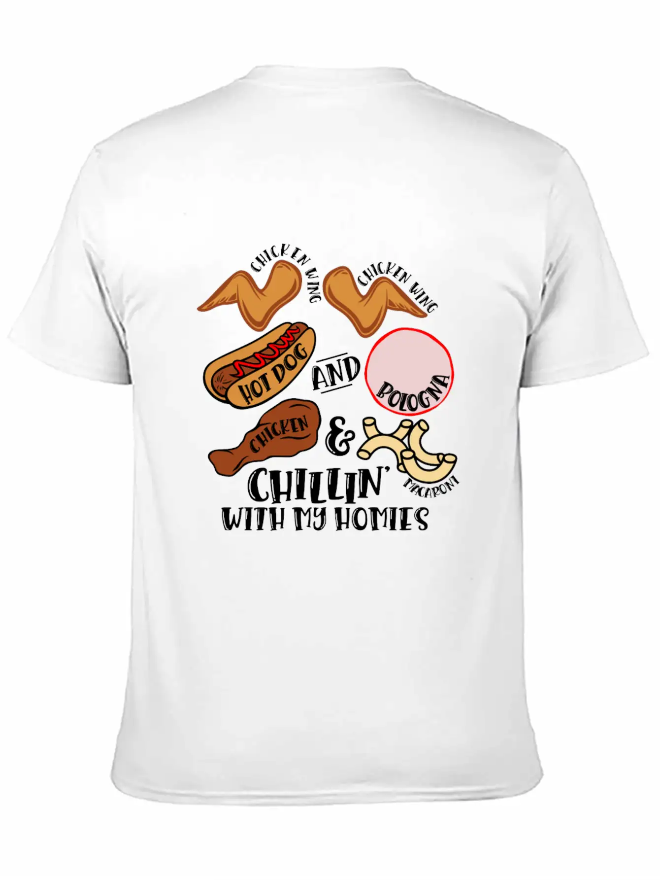 Chicken Wing Chicken Wing Hot Dog Bologna Viral So Unisex Casual T-Shirt – Clean Design For Daily Comfort