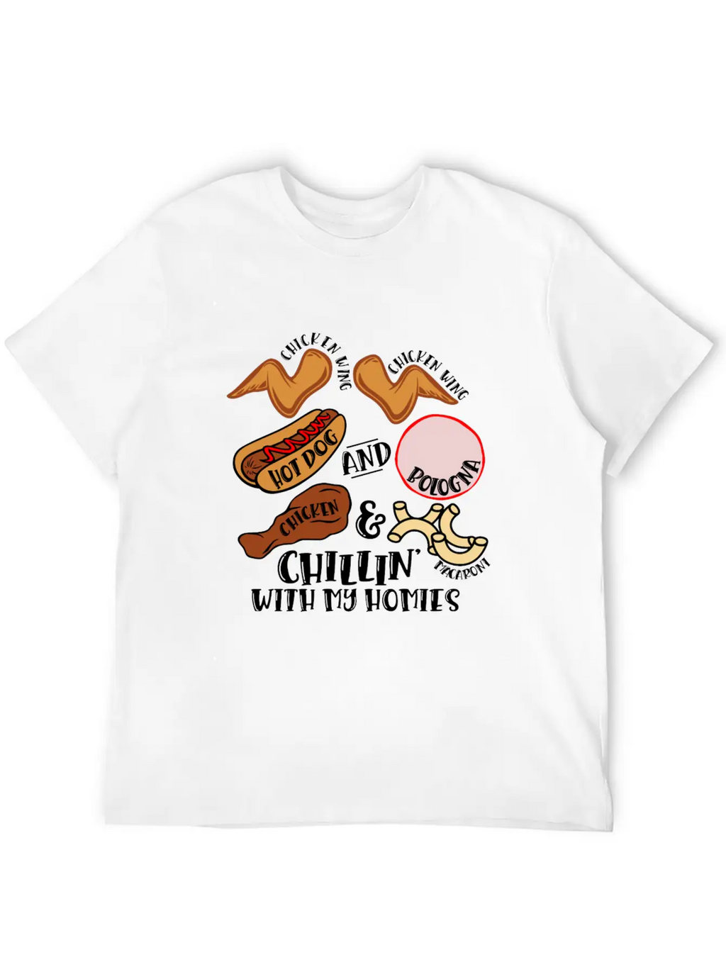 Chicken Wing Chicken Wing Hot Dog Bologna Viral So Unisex Casual T-Shirt – Clean Design For Daily Comfort