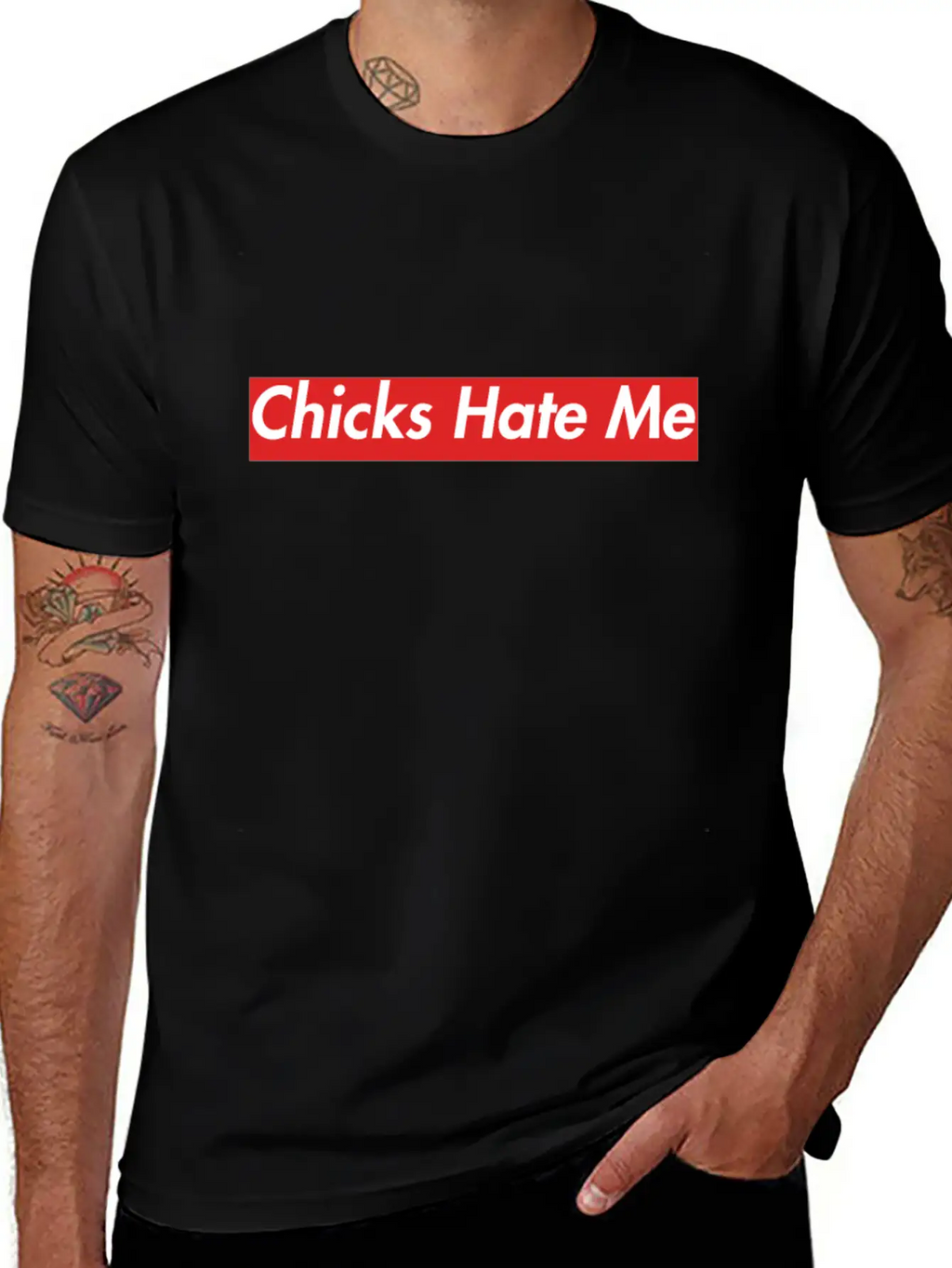 Chicks Hate Me Box Logo Text Unisex Casual T-Shirt – Clean Design For Daily Comfort