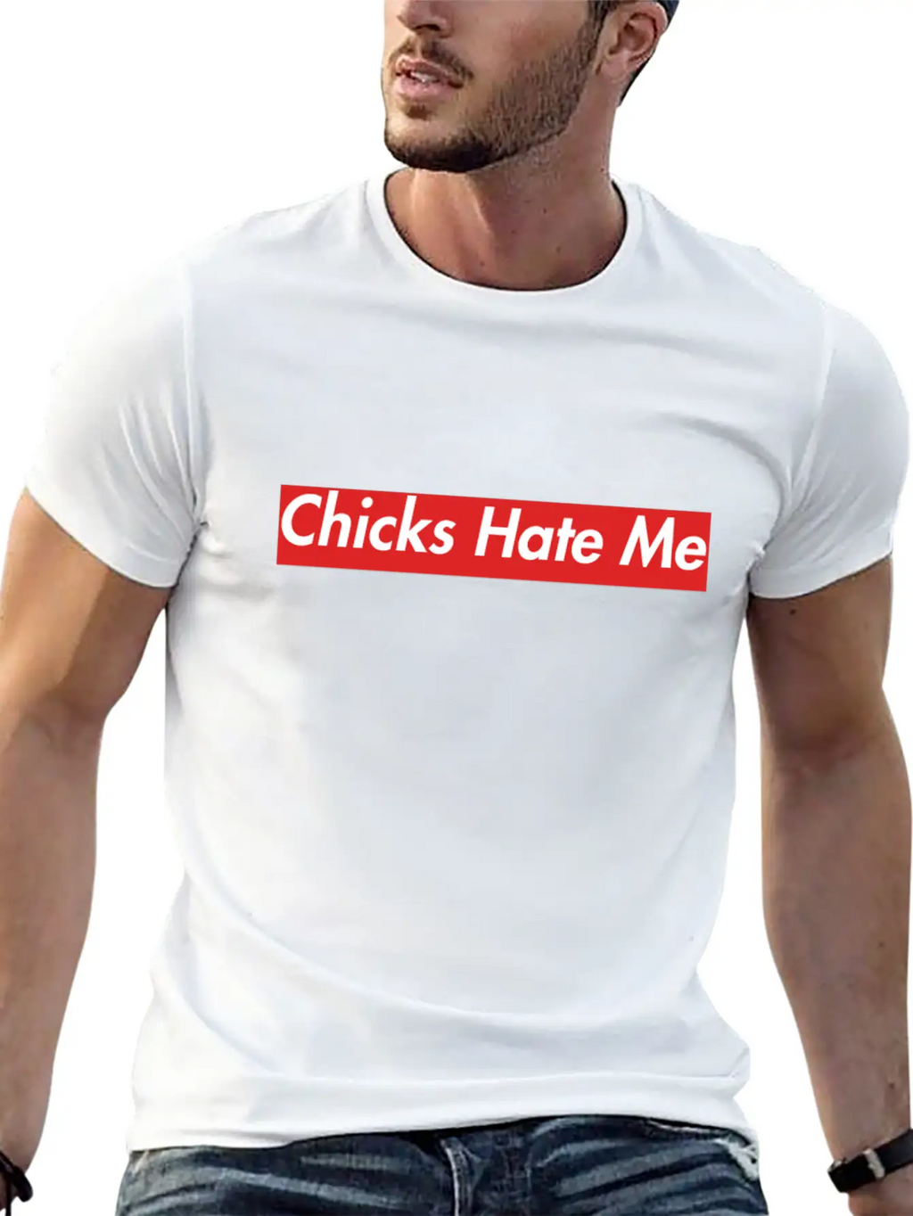 Chicks Hate Me Box Logo Text Unisex Casual T-Shirt – Clean Design For Daily Comfort