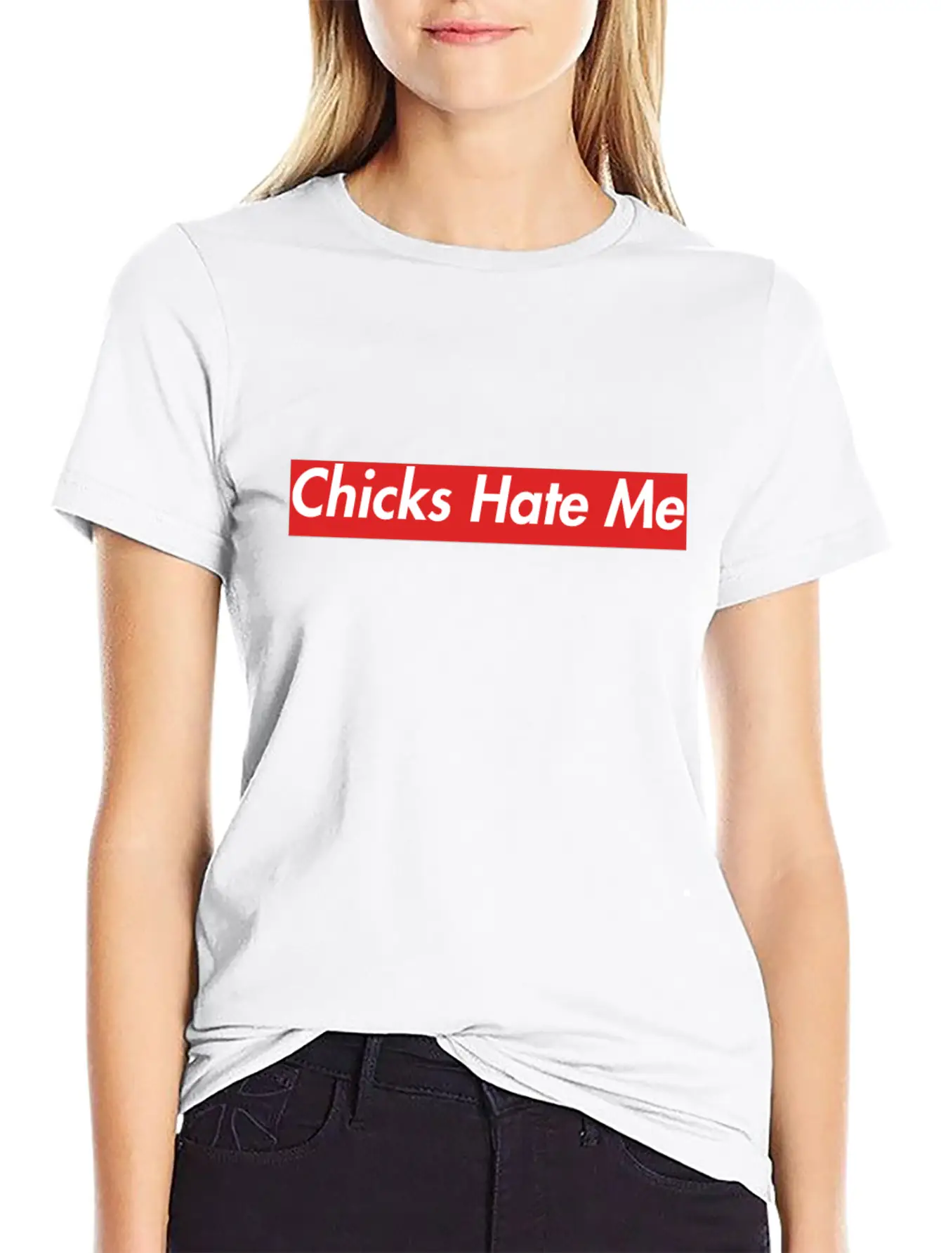 Chicks Hate Me Box Logo Text Unisex Casual T-Shirt – Clean Design For Daily Comfort