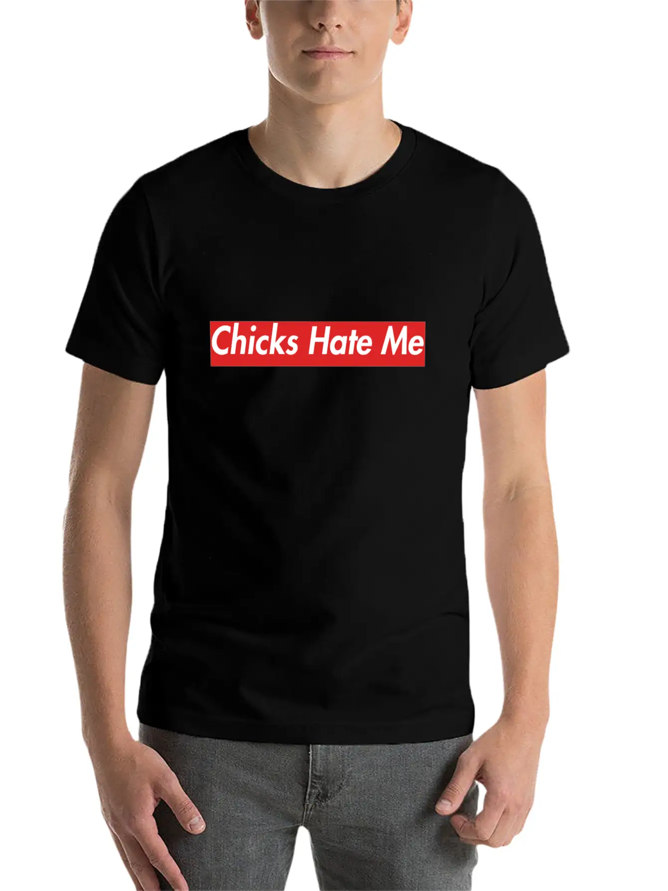 Chicks Hate Me Box Logo Text Unisex Casual T-Shirt – Clean Design For Daily Comfort