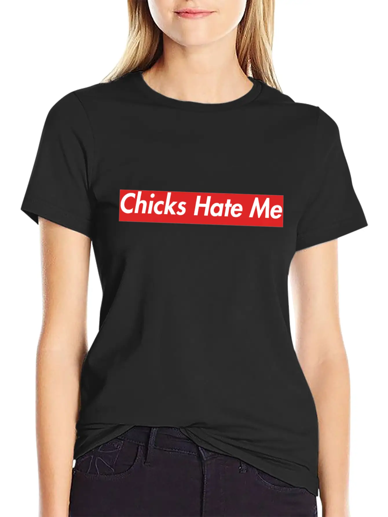 Chicks Hate Me Box Logo Text Unisex Casual T-Shirt – Clean Design For Daily Comfort