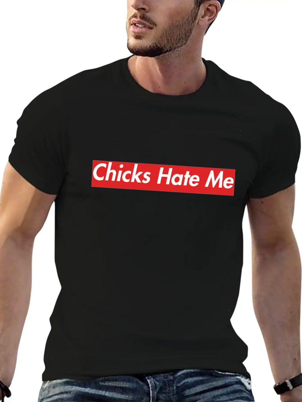 Chicks Hate Me Box Logo Text Unisex Casual T-Shirt – Clean Design For Daily Comfort