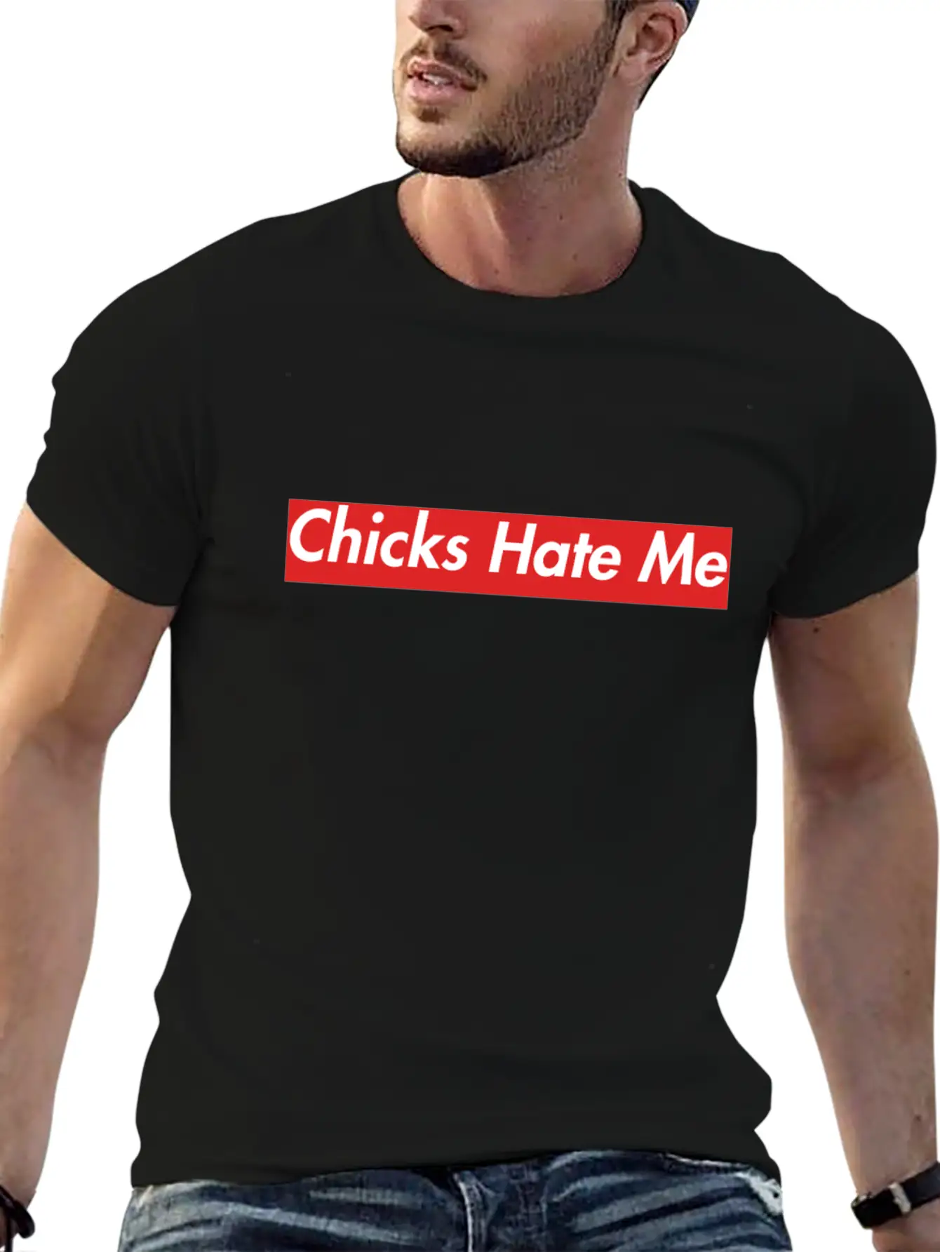 Chicks Hate Me Box Logo Text Unisex Casual T-Shirt – Clean Design For Daily Comfort