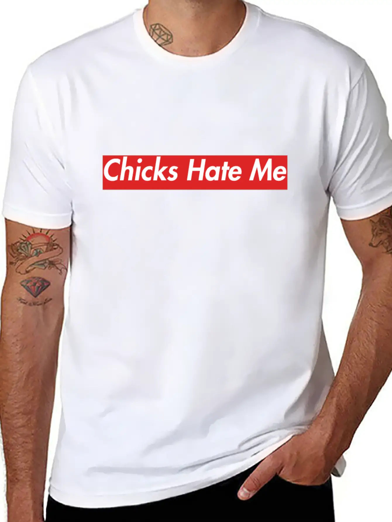 Chicks Hate Me Box Logo Text Unisex Casual T-Shirt – Clean Design For Daily Comfort