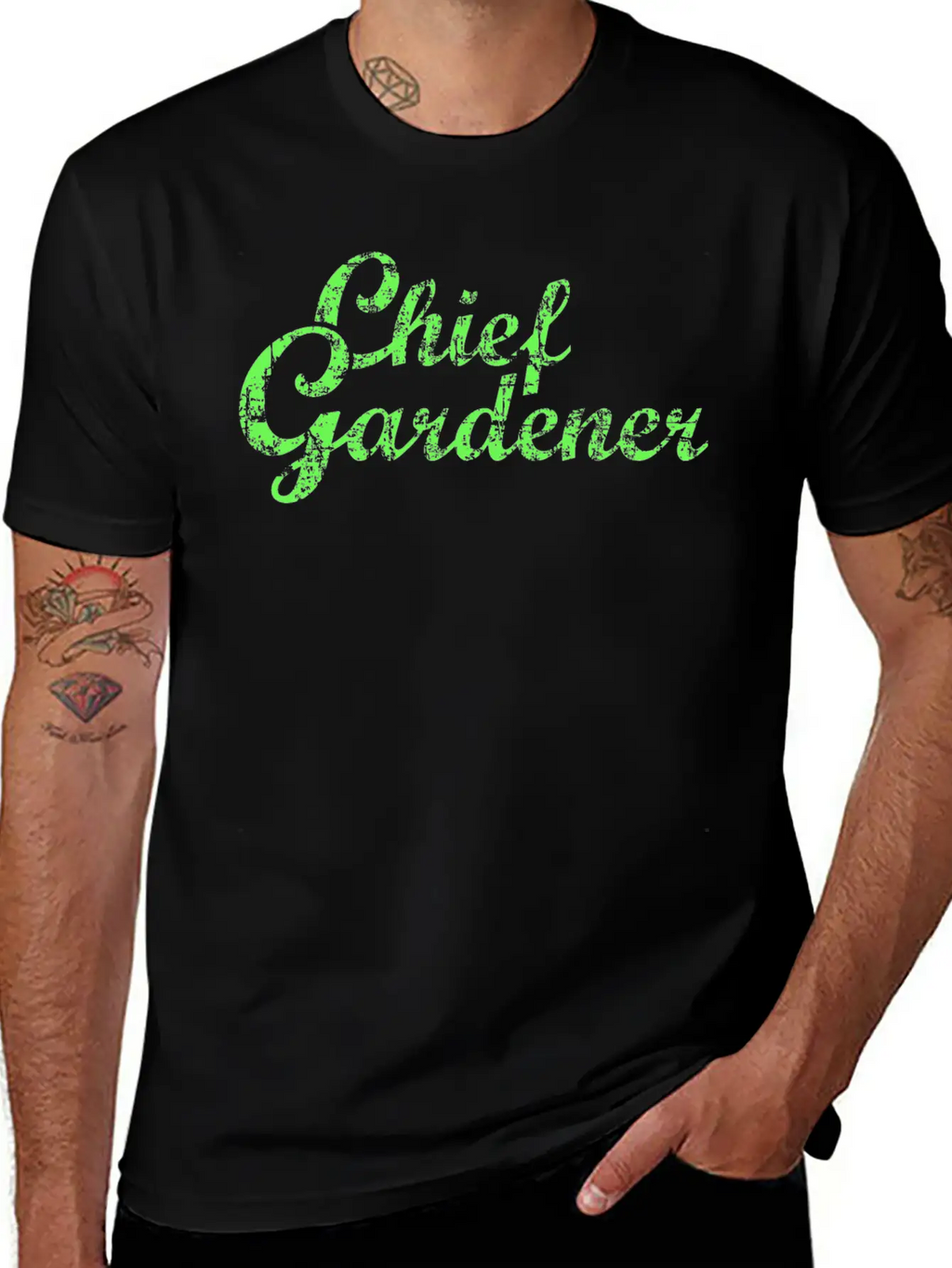 CHIEF GARDENER Garden Gardener Stylish Everyday T-Shirt – Unisex Basic Cotton Tee
