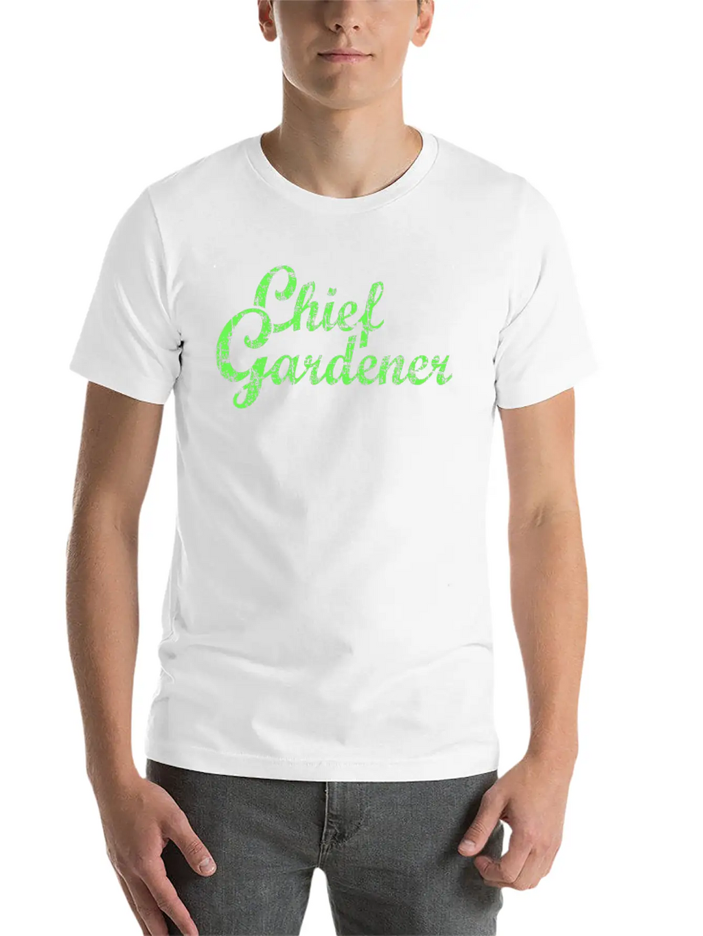 CHIEF GARDENER Garden Gardener Stylish Everyday T-Shirt – Unisex Basic Cotton Tee