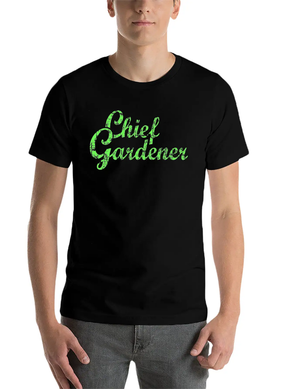 CHIEF GARDENER Garden Gardener Stylish Everyday T-Shirt – Unisex Basic Cotton Tee