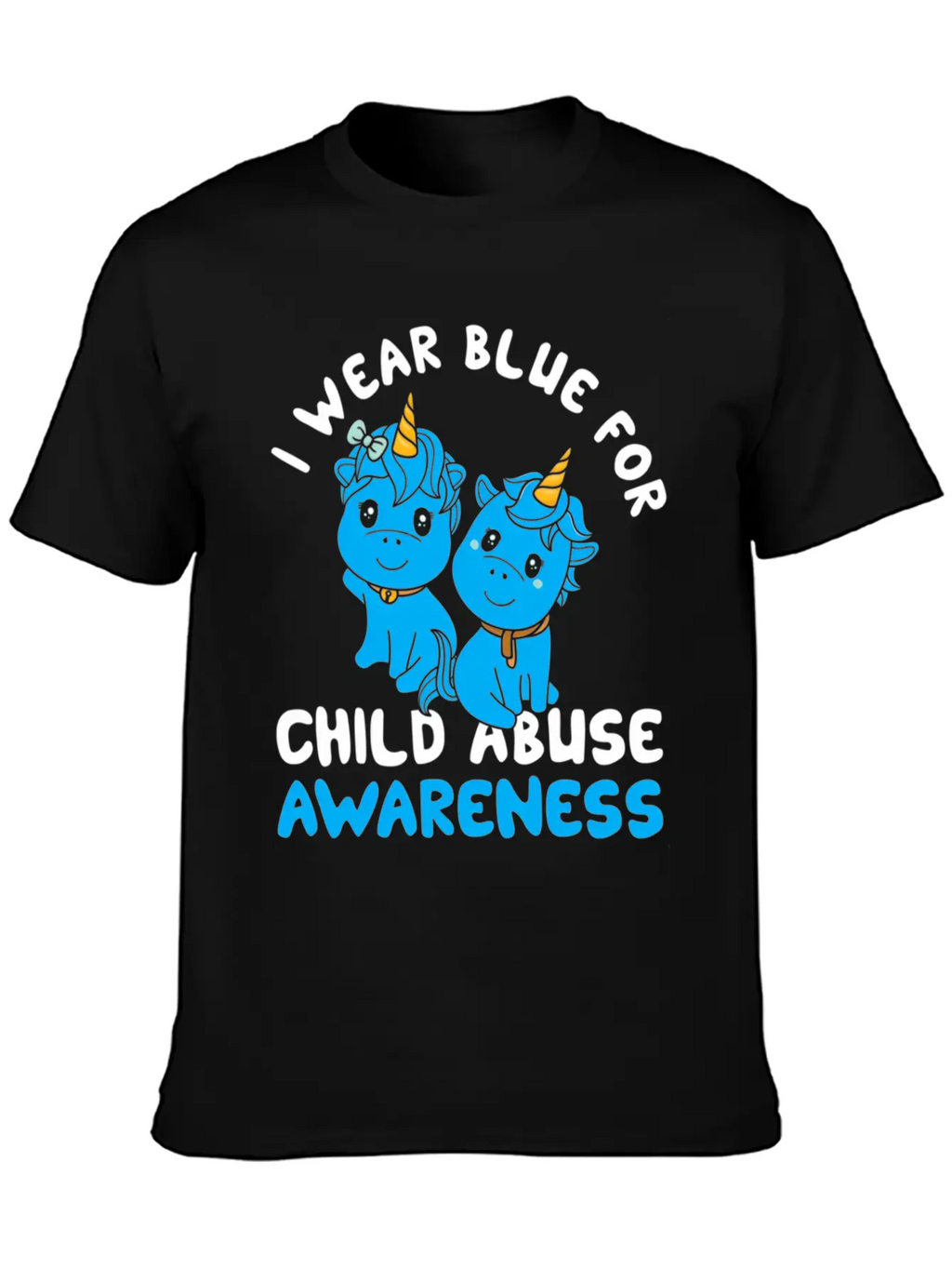 Child Abuse Prevention Month Blue Ribbon Awareness Unisex Casual T-Shirt – Clean Design For Daily Comfort