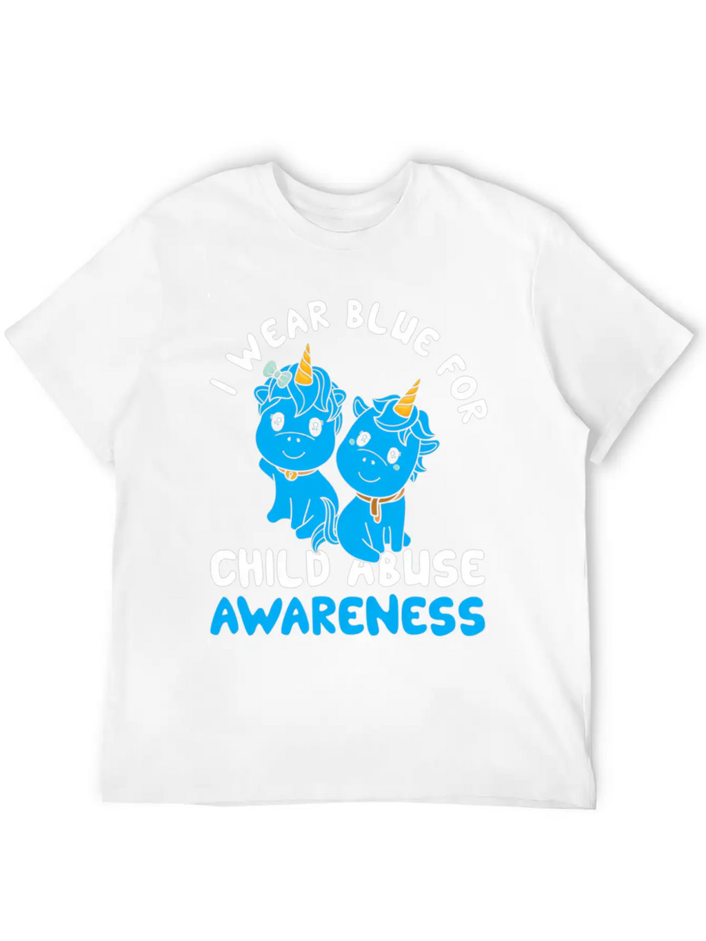 Child Abuse Prevention Month Blue Ribbon Awareness Unisex Casual T-Shirt – Clean Design For Daily Comfort
