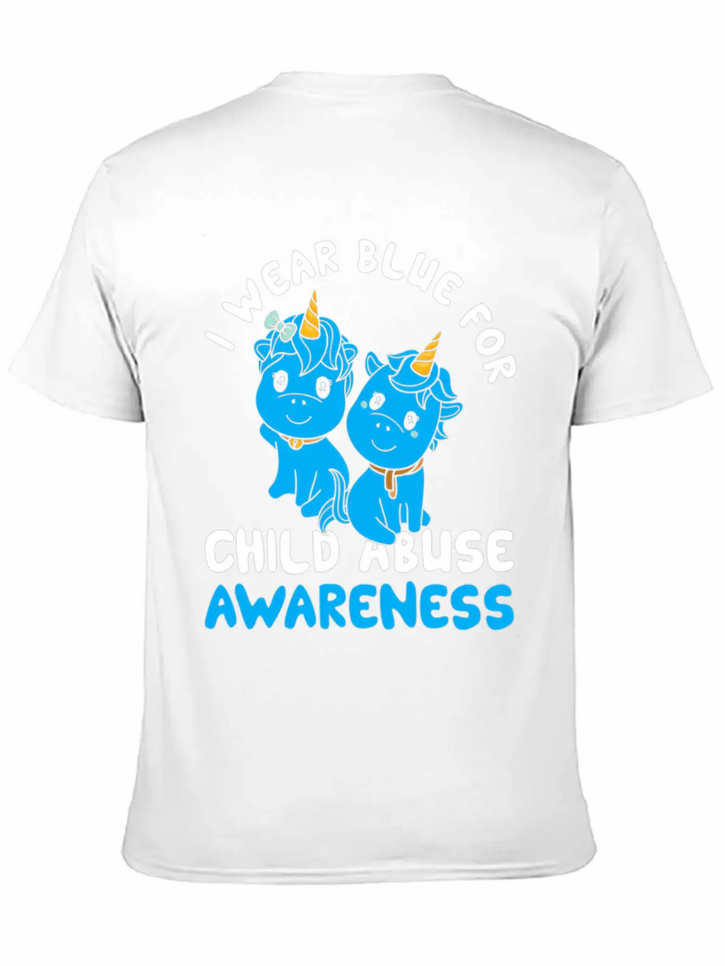 Child Abuse Prevention Month Blue Ribbon Awareness Unisex Casual T-Shirt – Clean Design For Daily Comfort