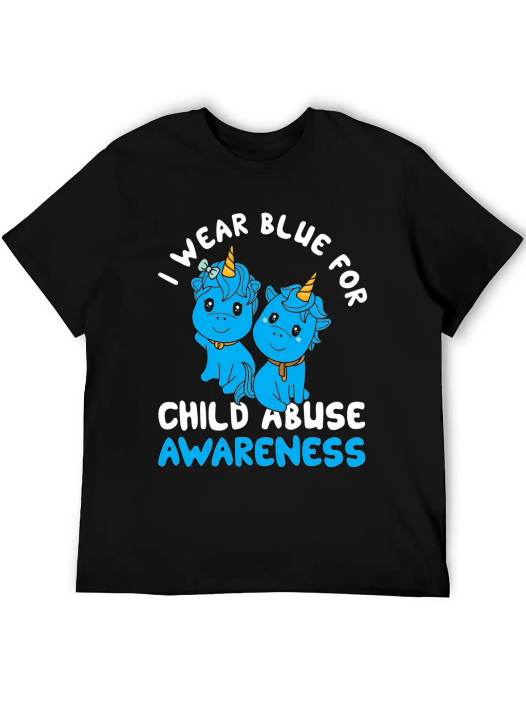 Child Abuse Prevention Month Blue Ribbon Awareness Unisex Casual T-Shirt – Clean Design For Daily Comfort