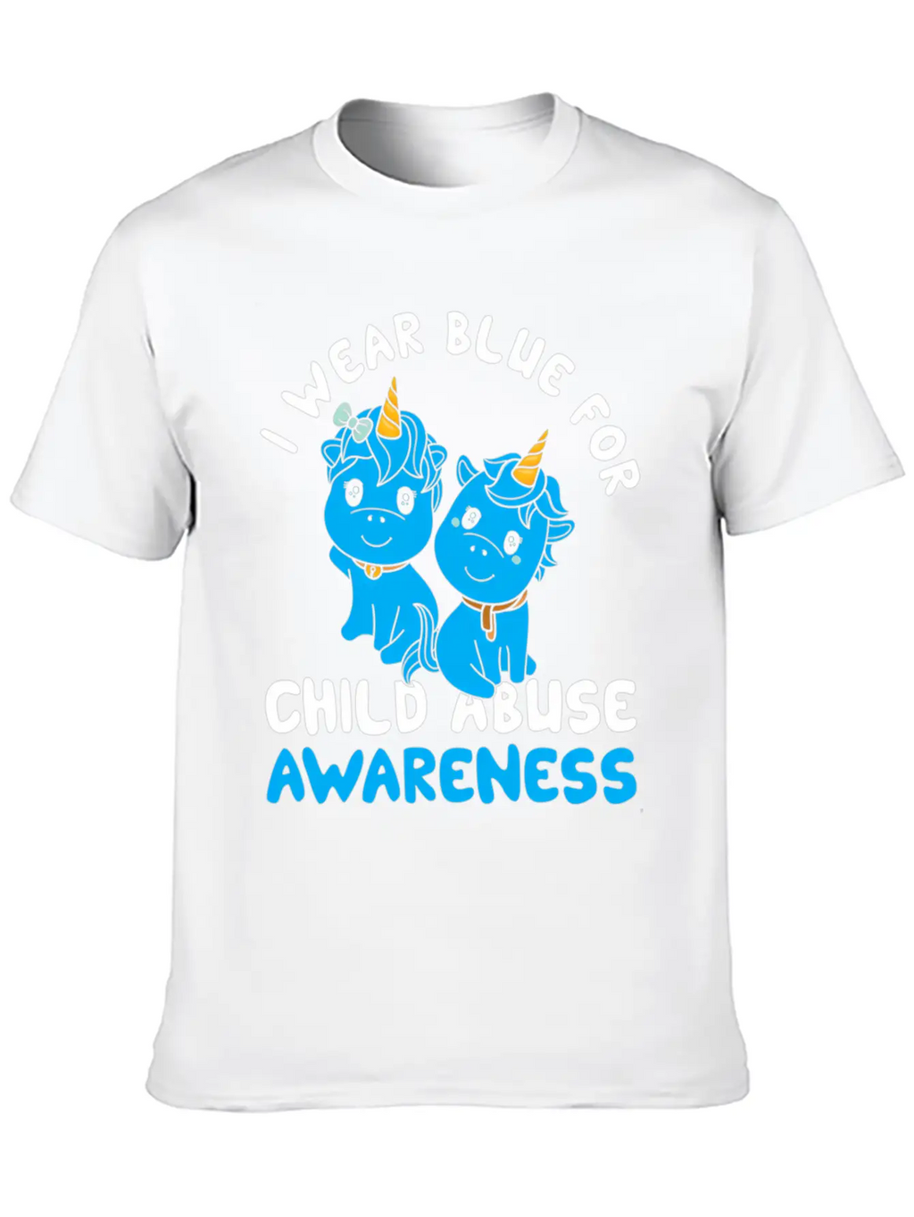 Child Abuse Prevention Month Blue Ribbon Awareness Unisex Casual T-Shirt – Clean Design For Daily Comfort