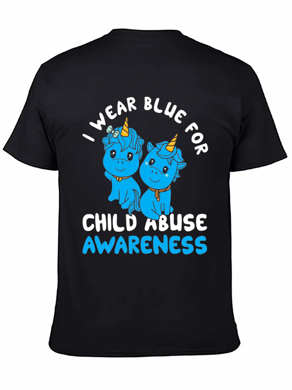 Child Abuse Prevention Month Blue Ribbon Awareness Unisex Casual T-Shirt – Clean Design For Daily Comfort