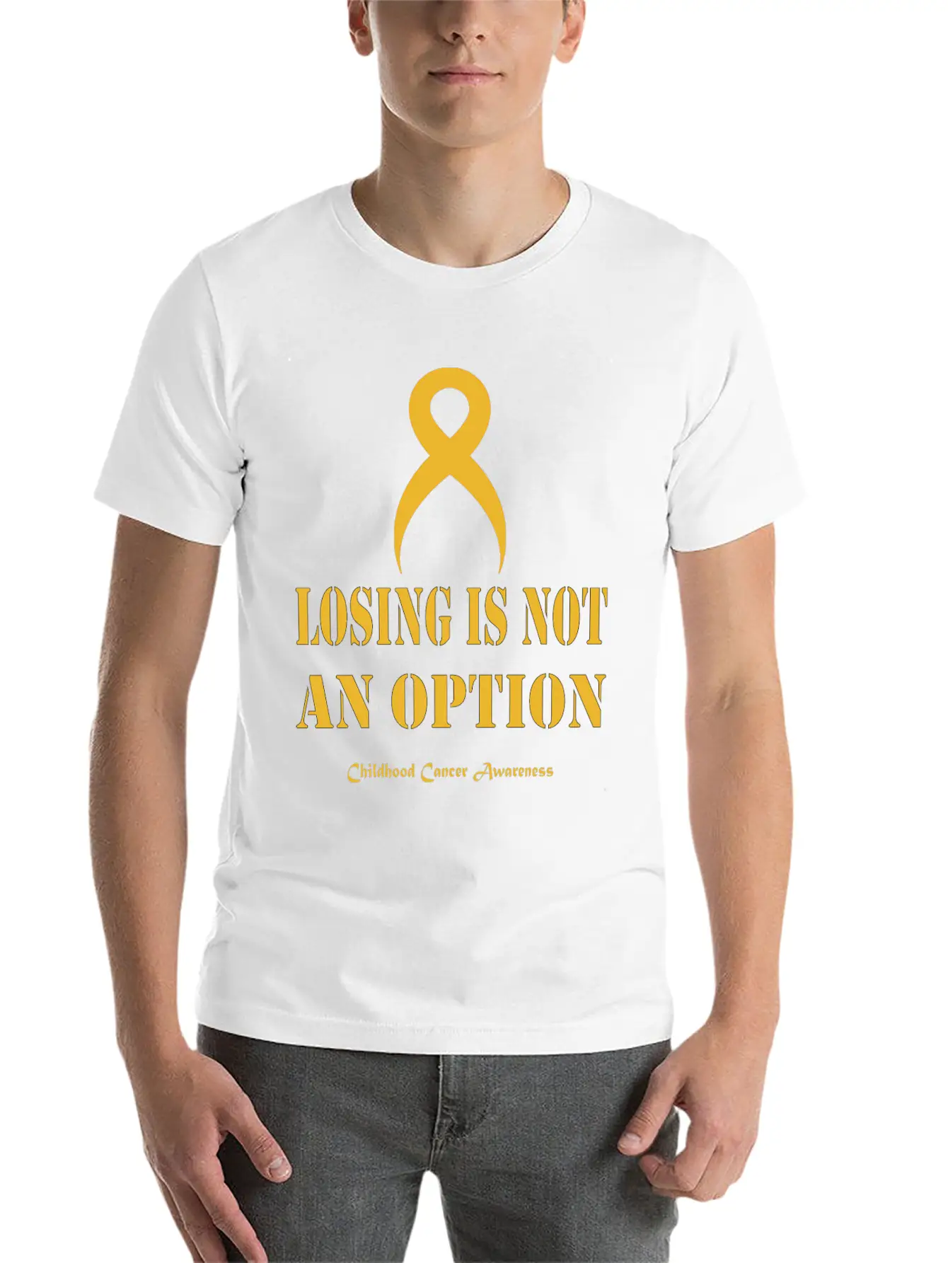 Childhood Cancer Awareness Breathable Soft Cotton T-Shirt – Timeless Casual Look