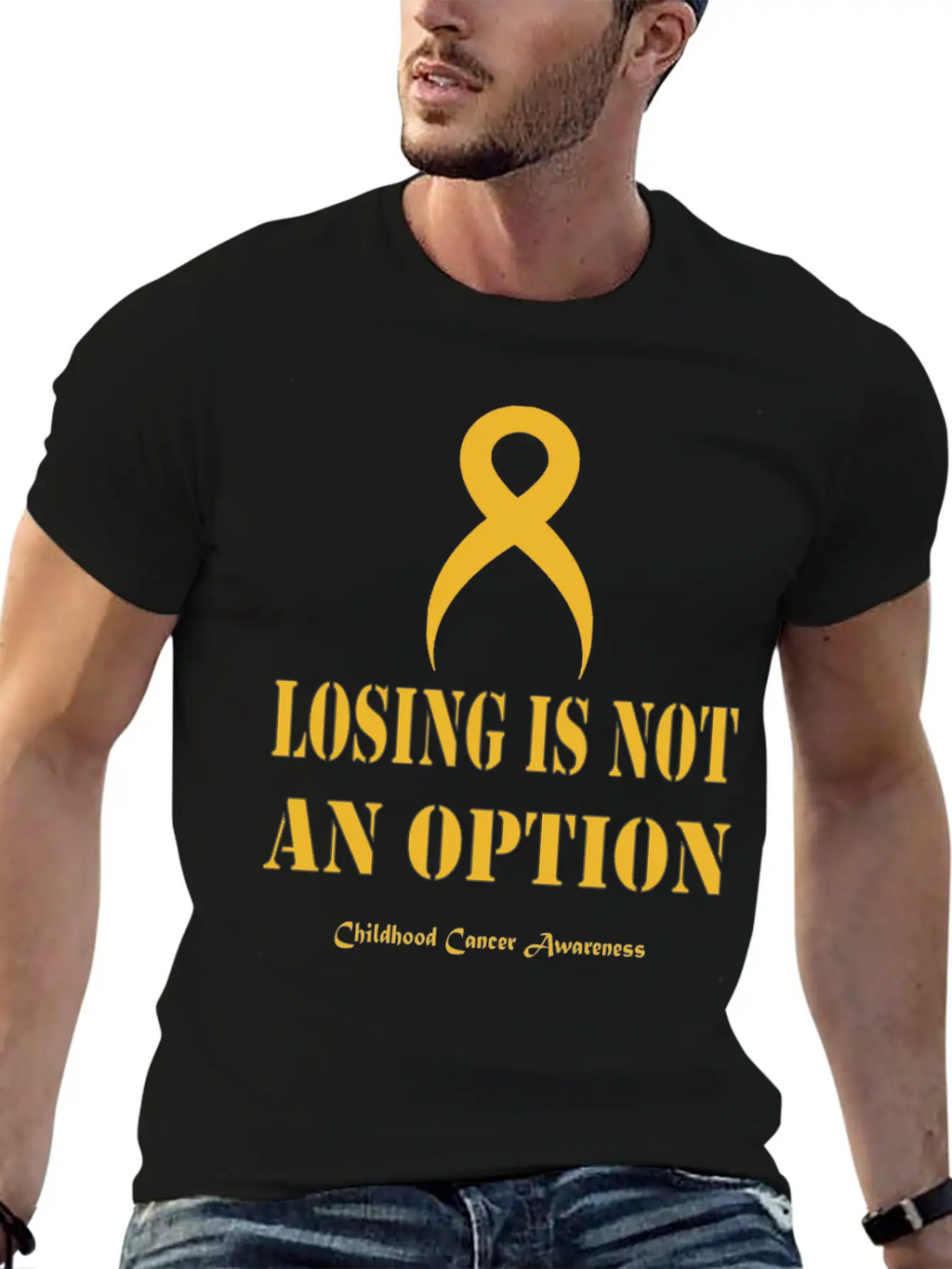 Childhood Cancer Awareness Breathable Soft Cotton T-Shirt – Timeless Casual Look