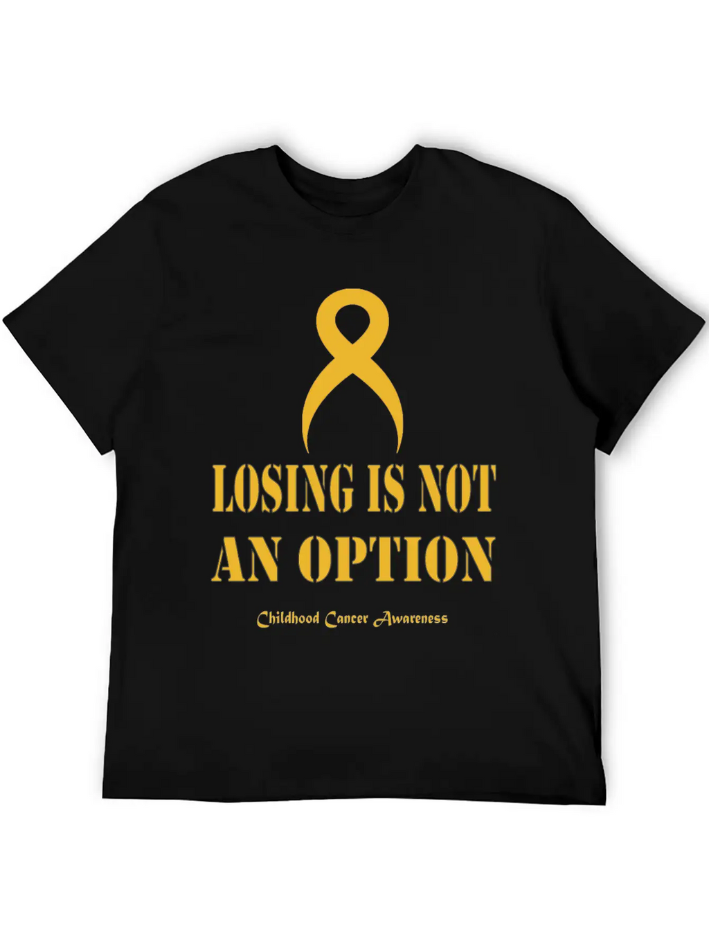 Childhood Cancer Awareness Breathable Soft Cotton T-Shirt – Timeless Casual Look