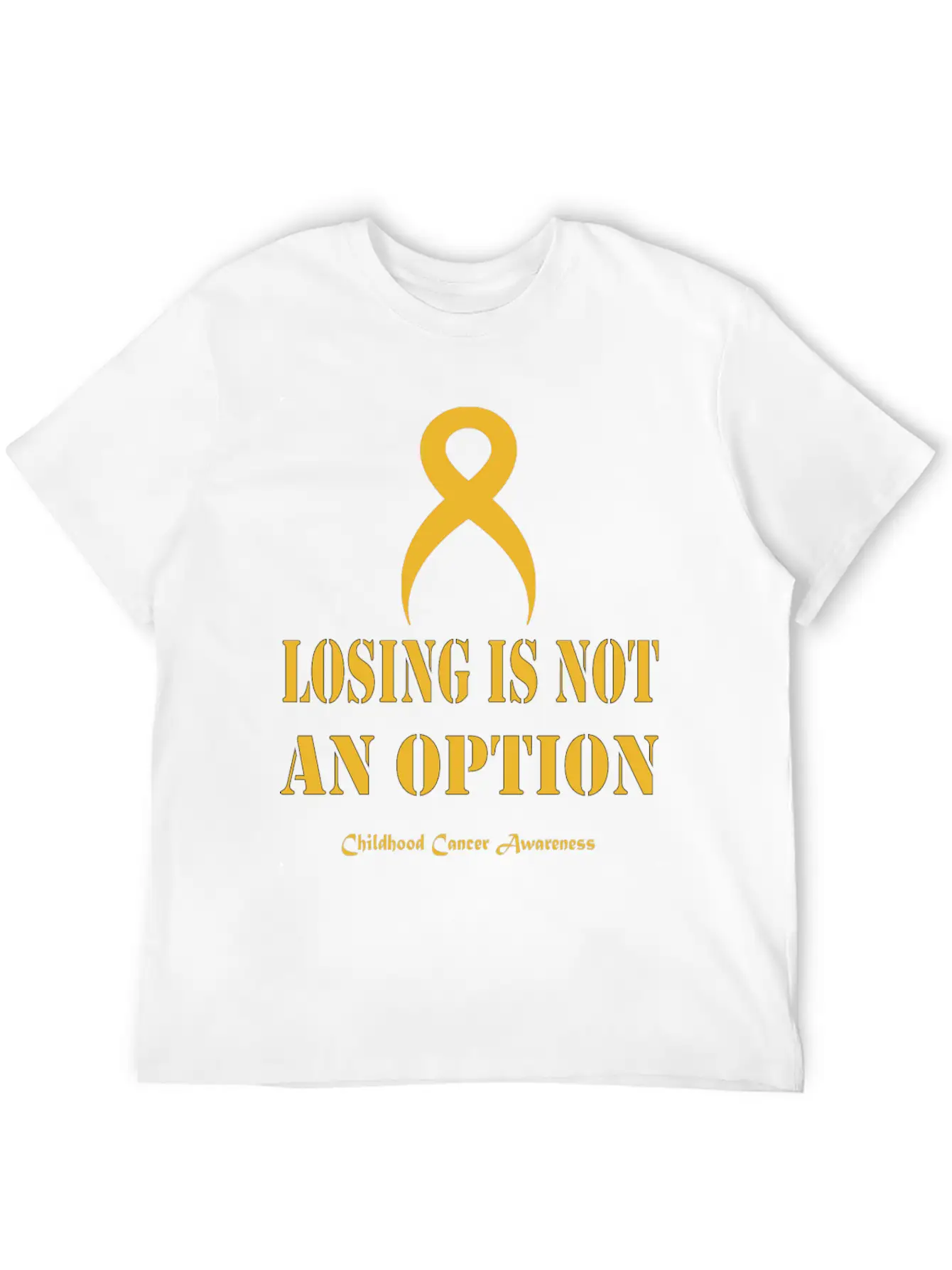 Childhood Cancer Awareness Breathable Soft Cotton T-Shirt – Timeless Casual Look