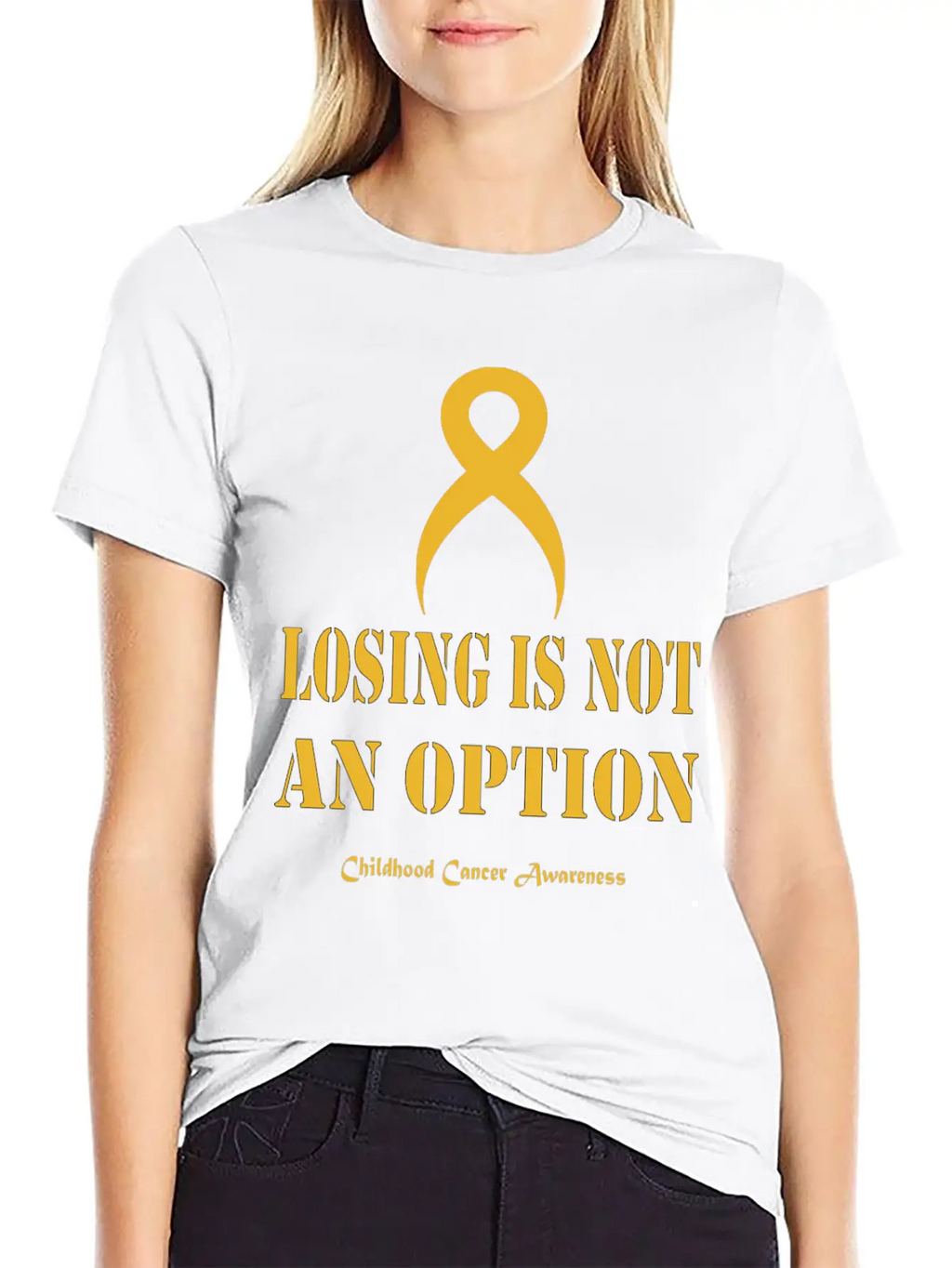 Childhood Cancer Awareness Breathable Soft Cotton T-Shirt – Timeless Casual Look