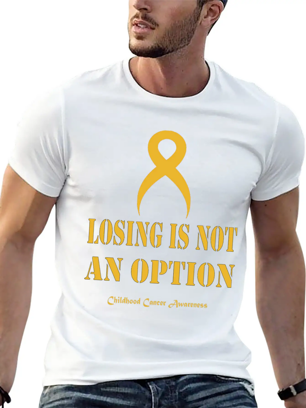 Childhood Cancer Awareness Breathable Soft Cotton T-Shirt – Timeless Casual Look