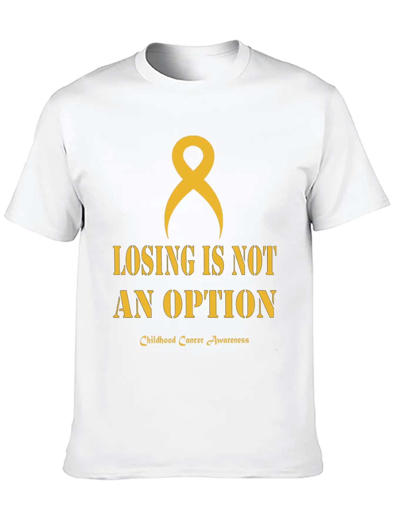 Childhood Cancer Awareness Breathable Soft Cotton T-Shirt – Timeless Casual Look