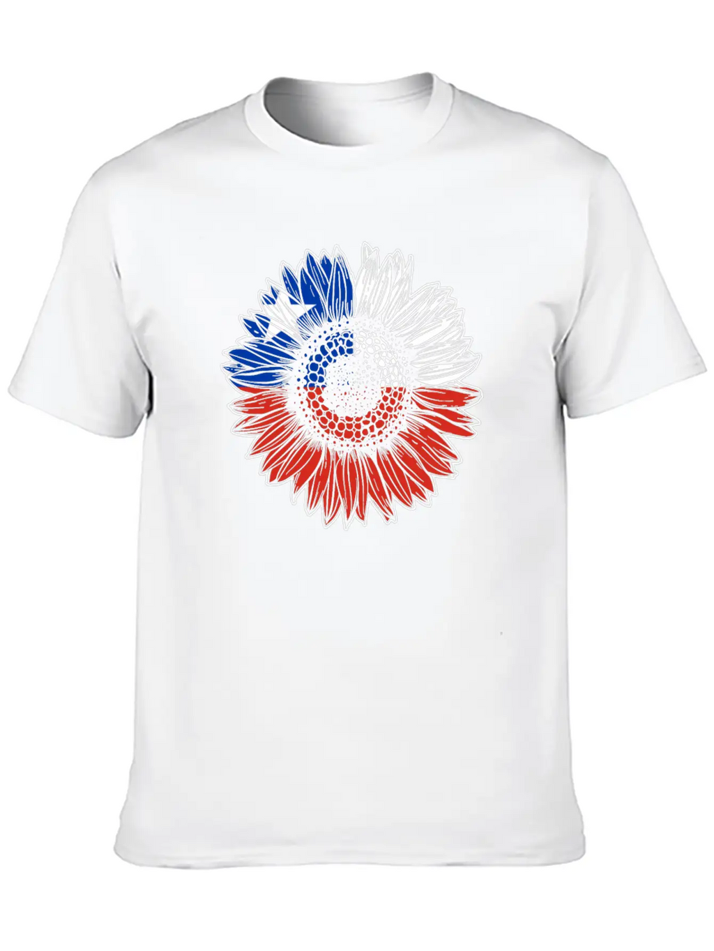 Chile Flag Sunflower Breathable Soft Cotton T-Shirt – Timeless Casual Look