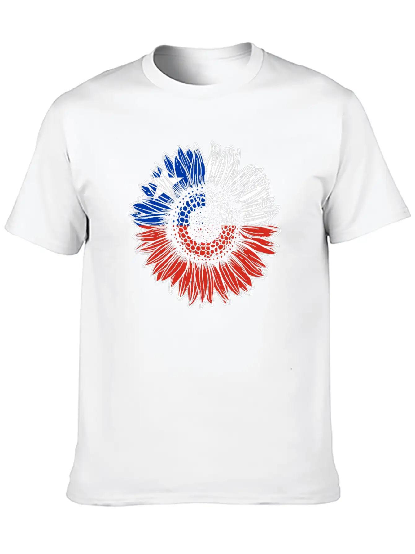 Chile Flag Sunflower Breathable Soft Cotton T-Shirt – Timeless Casual Look