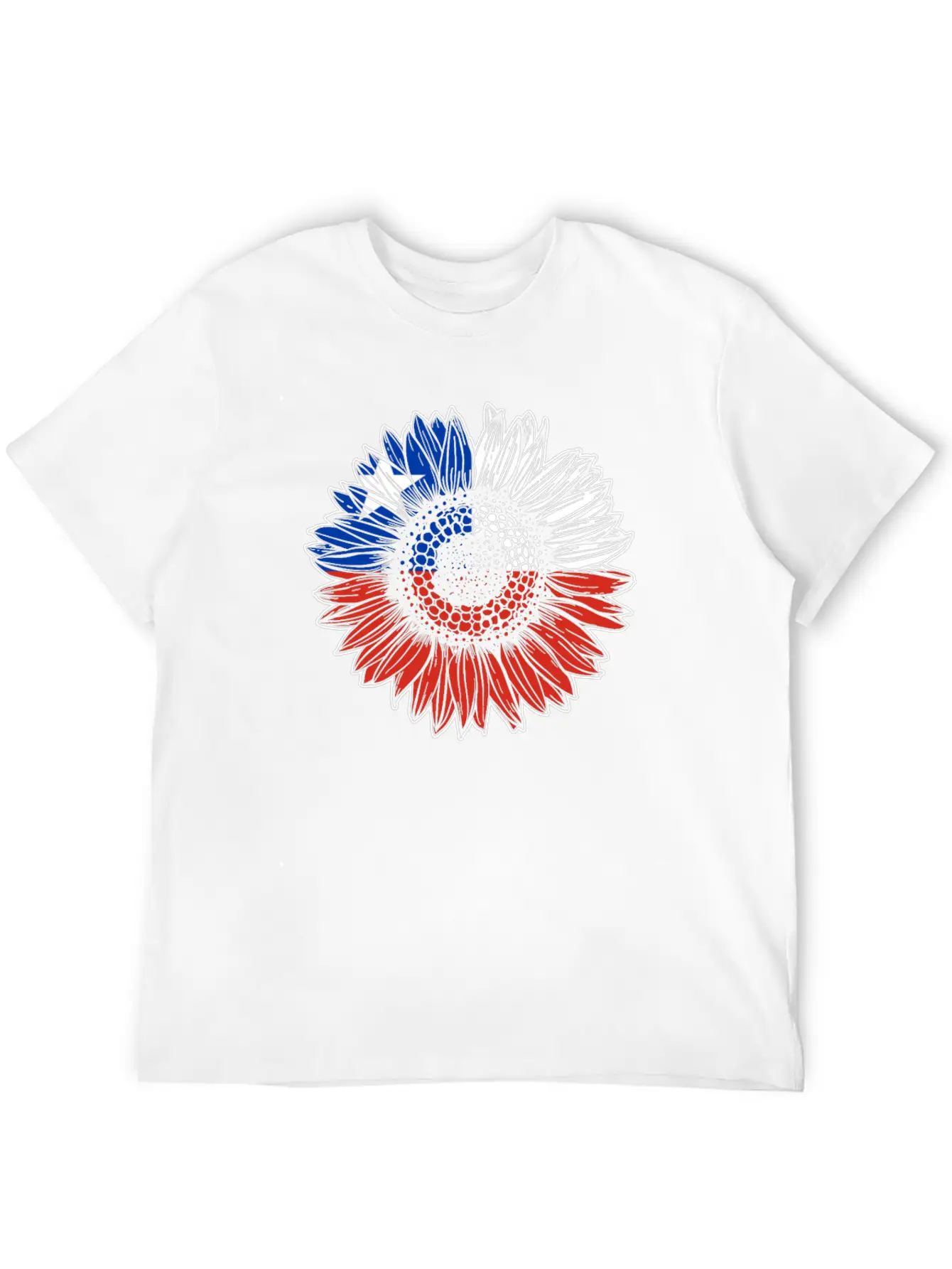 Chile Flag Sunflower Breathable Soft Cotton T-Shirt – Timeless Casual Look