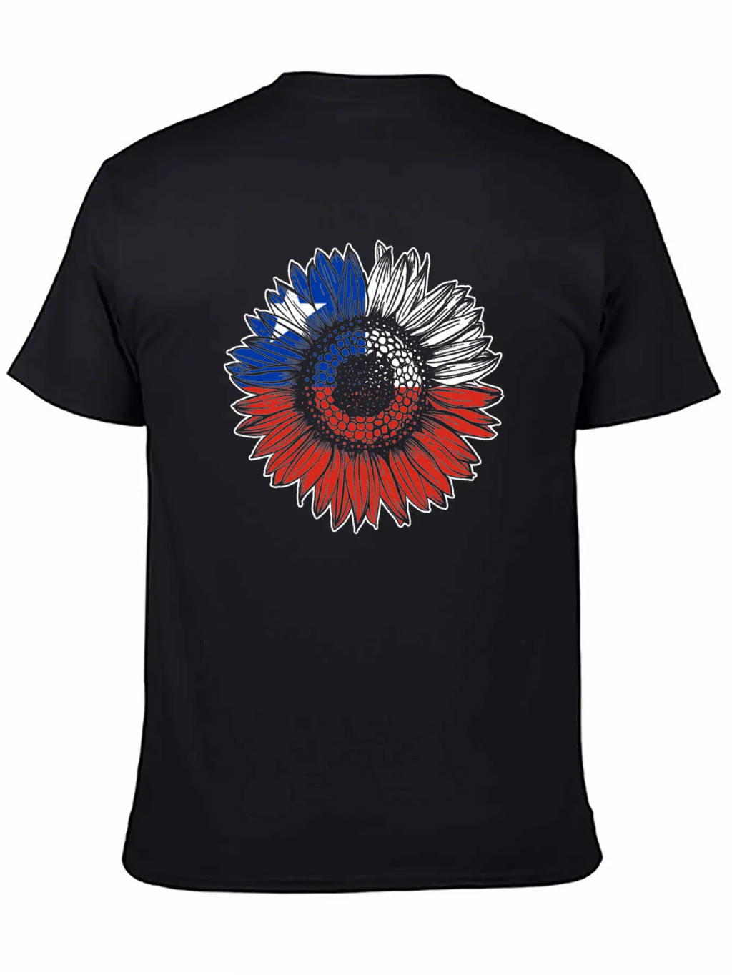 Chile Flag Sunflower Breathable Soft Cotton T-Shirt – Timeless Casual Look