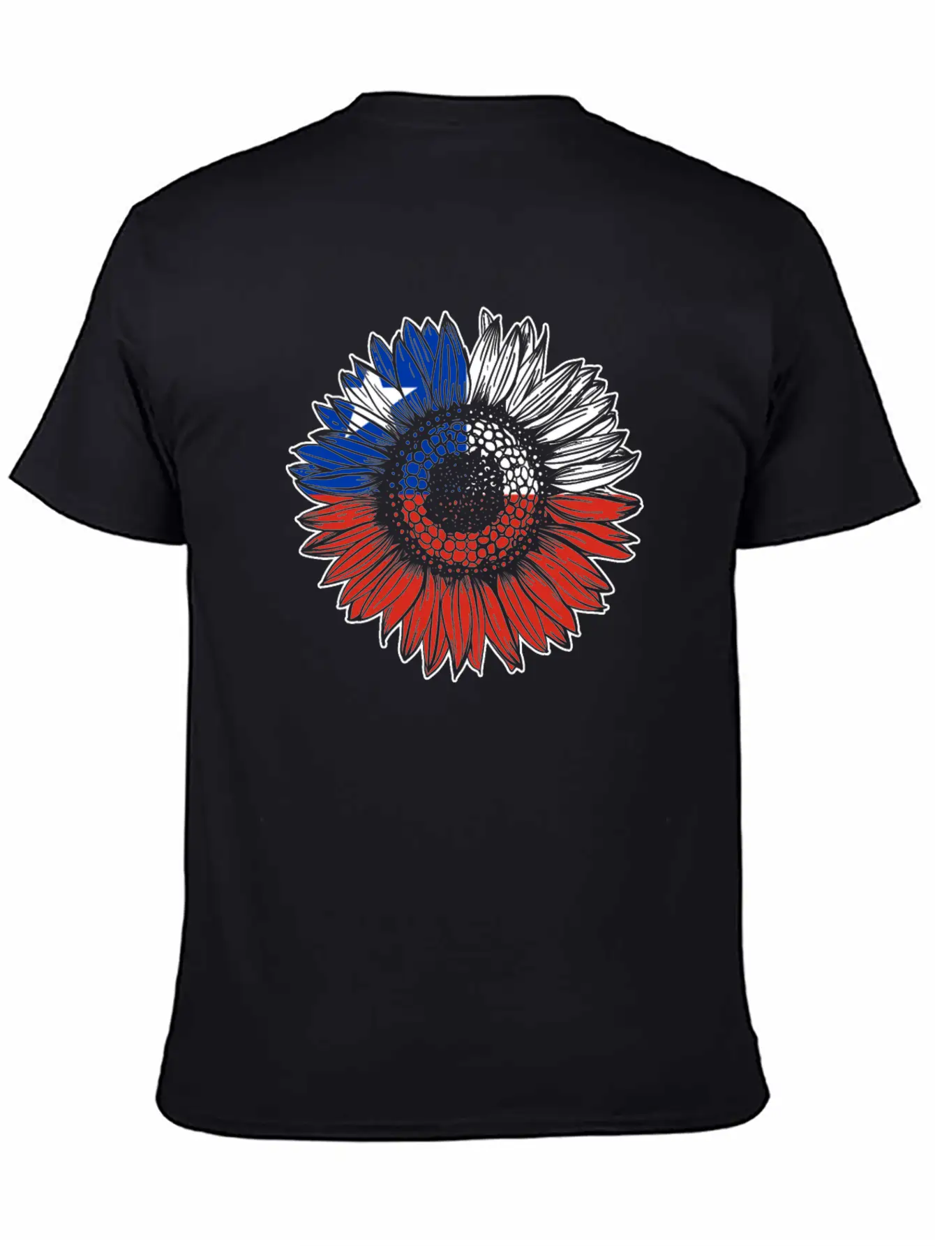 Chile Flag Sunflower Breathable Soft Cotton T-Shirt – Timeless Casual Look