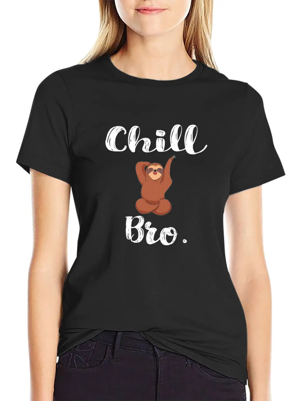 Chill Bro Hang Up Sloth Unisex Short Sleeve Soft Cotton T-Shirt – Casual Everyday Wear
