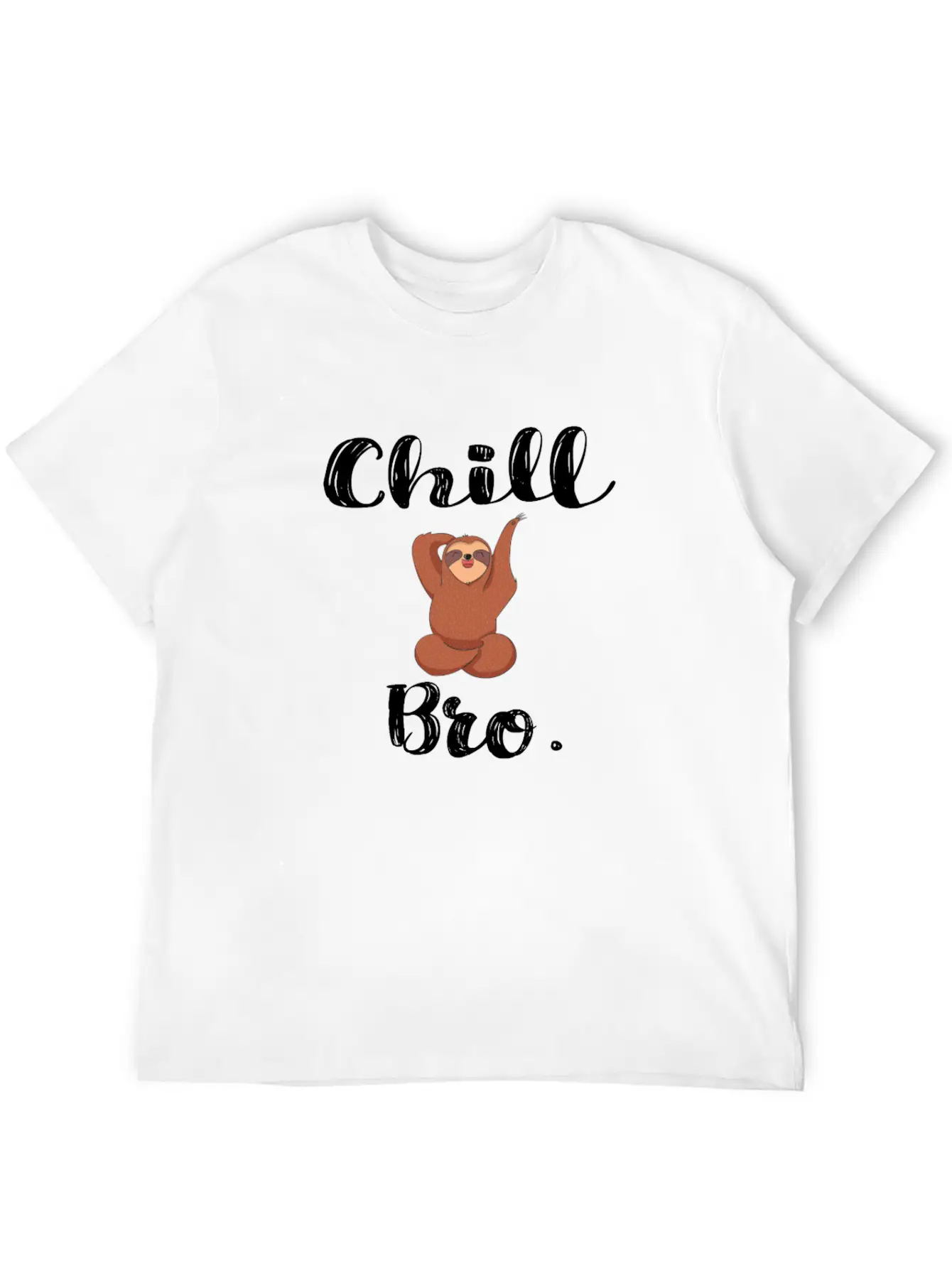 Chill Bro Hang Up Sloth Unisex Short Sleeve Soft Cotton T-Shirt – Casual Everyday Wear