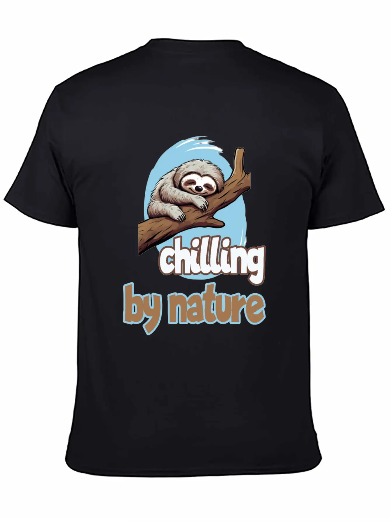 Chilling By Nature Sloth Chilling Relaxing Casual Graphic T-Shirt – Simple And Comfortable Daily Wear