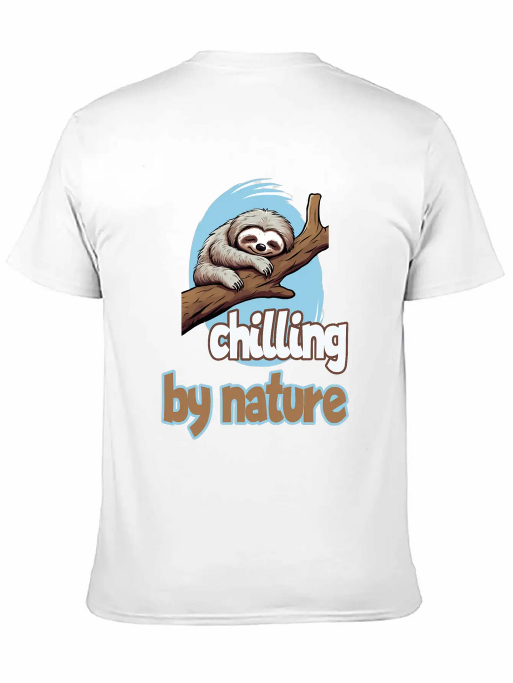 Chilling By Nature Sloth Chilling Relaxing Casual Graphic T-Shirt – Simple And Comfortable Daily Wear