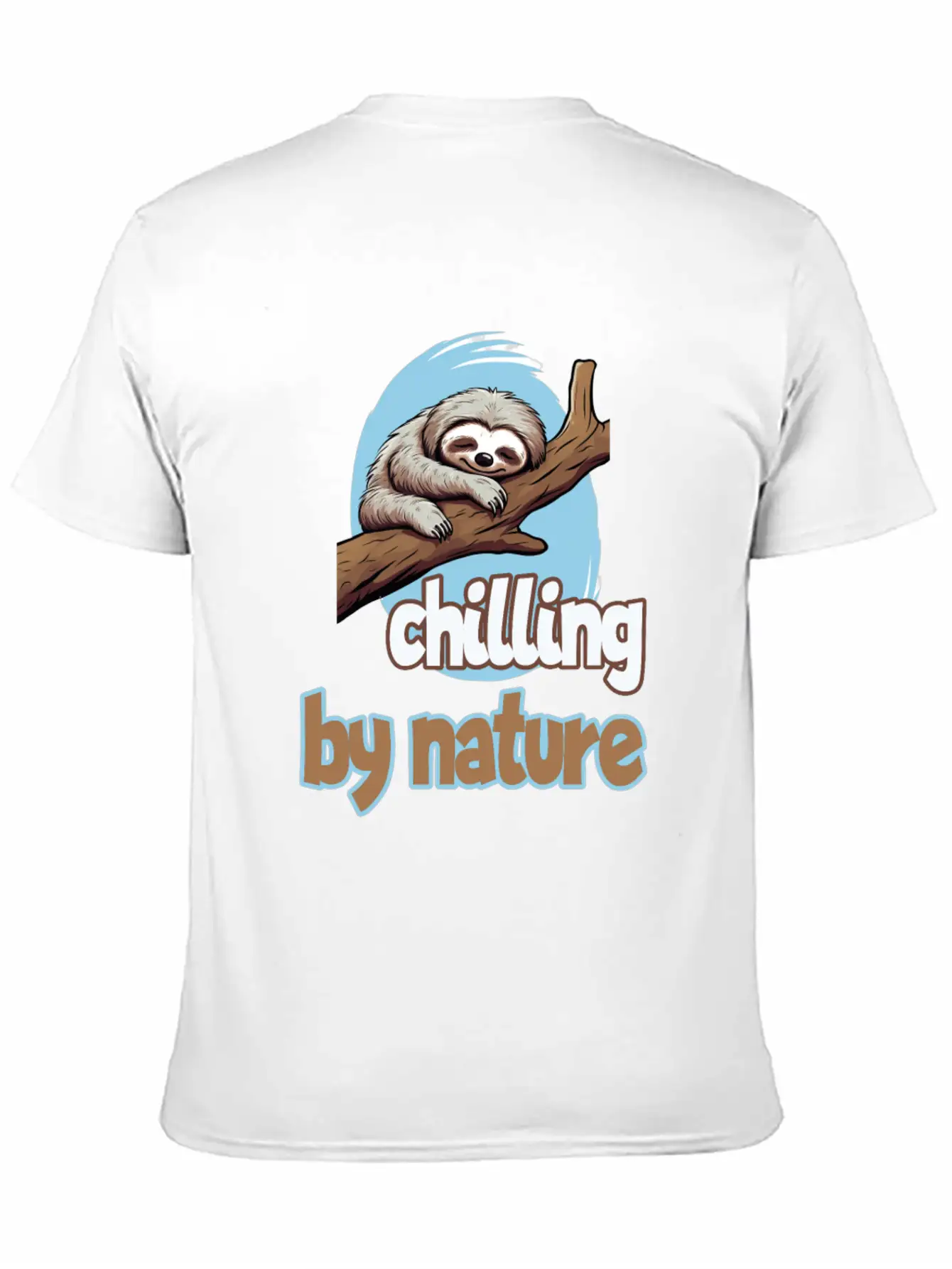 Chilling By Nature Sloth Chilling Relaxing Casual Graphic T-Shirt – Simple And Comfortable Daily Wear