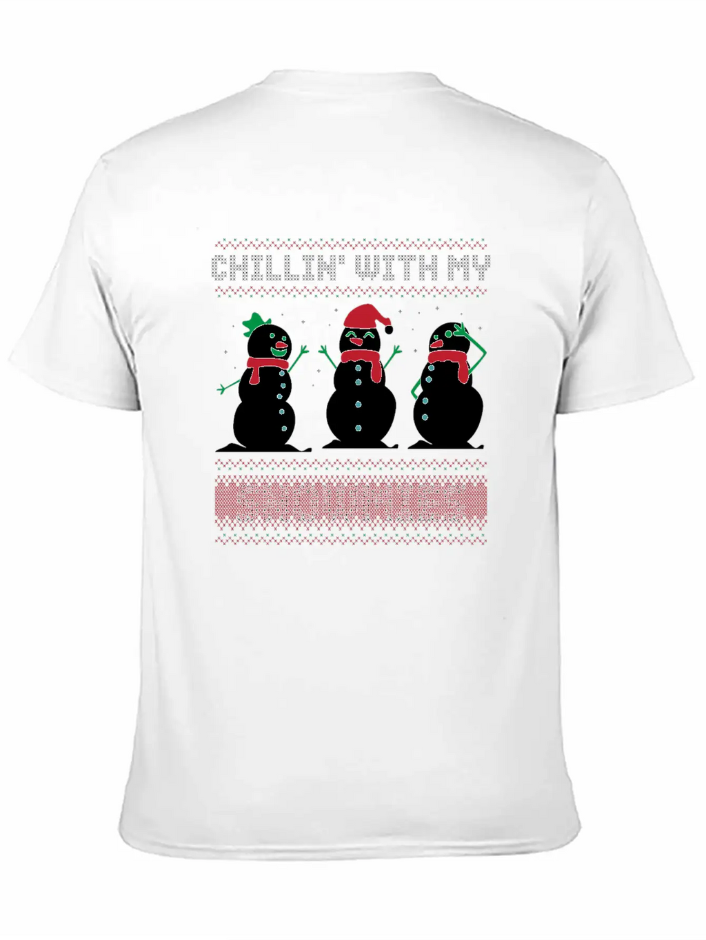 Chilling With My Snowmies Essential Cotton Tee For Daily Outfits – Unisex Style