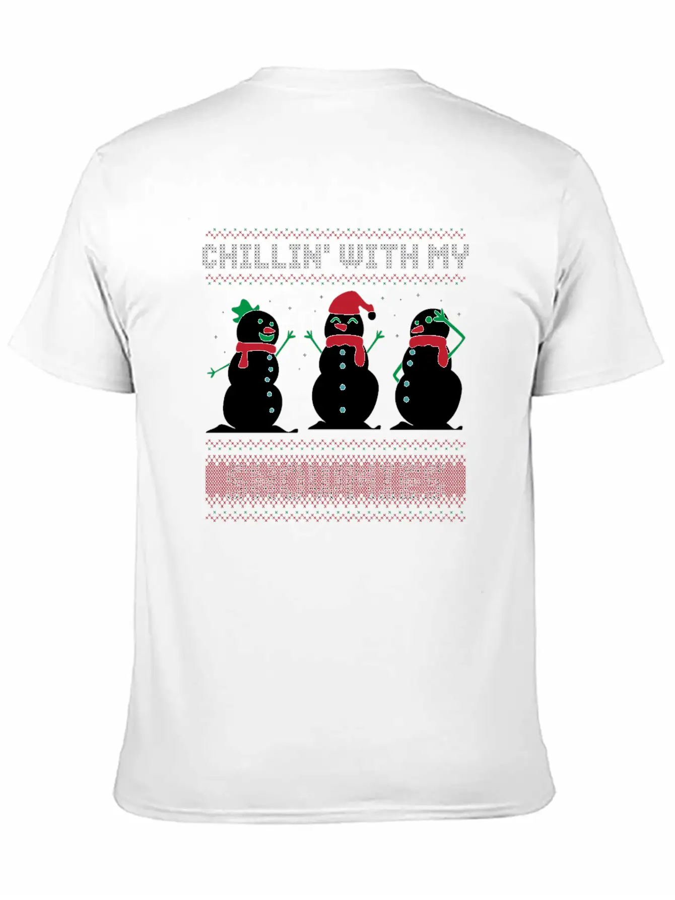 Chilling With My Snowmies Essential Cotton Tee For Daily Outfits – Unisex Style
