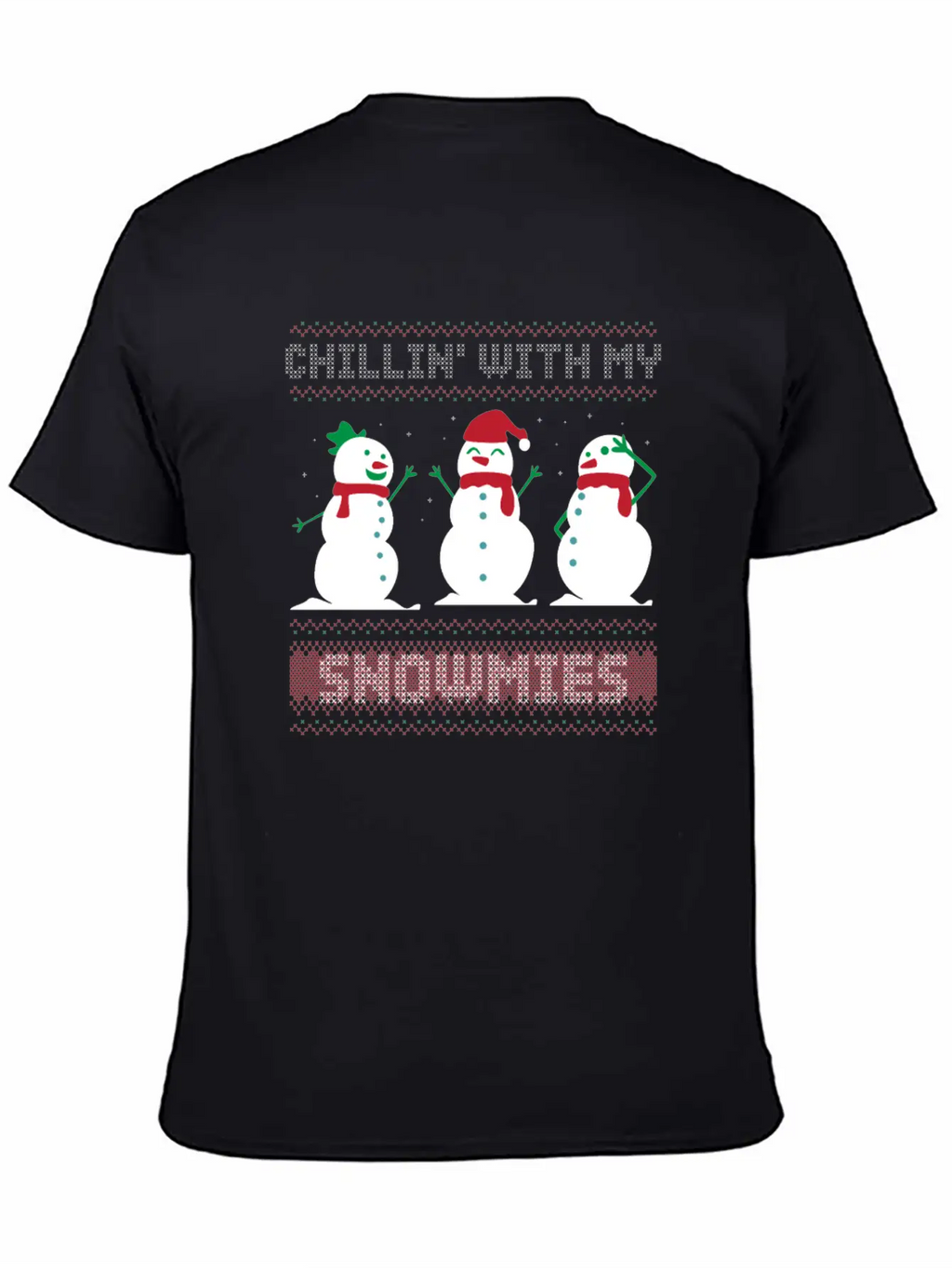 Chilling With My Snowmies Essential Cotton Tee For Daily Outfits – Unisex Style
