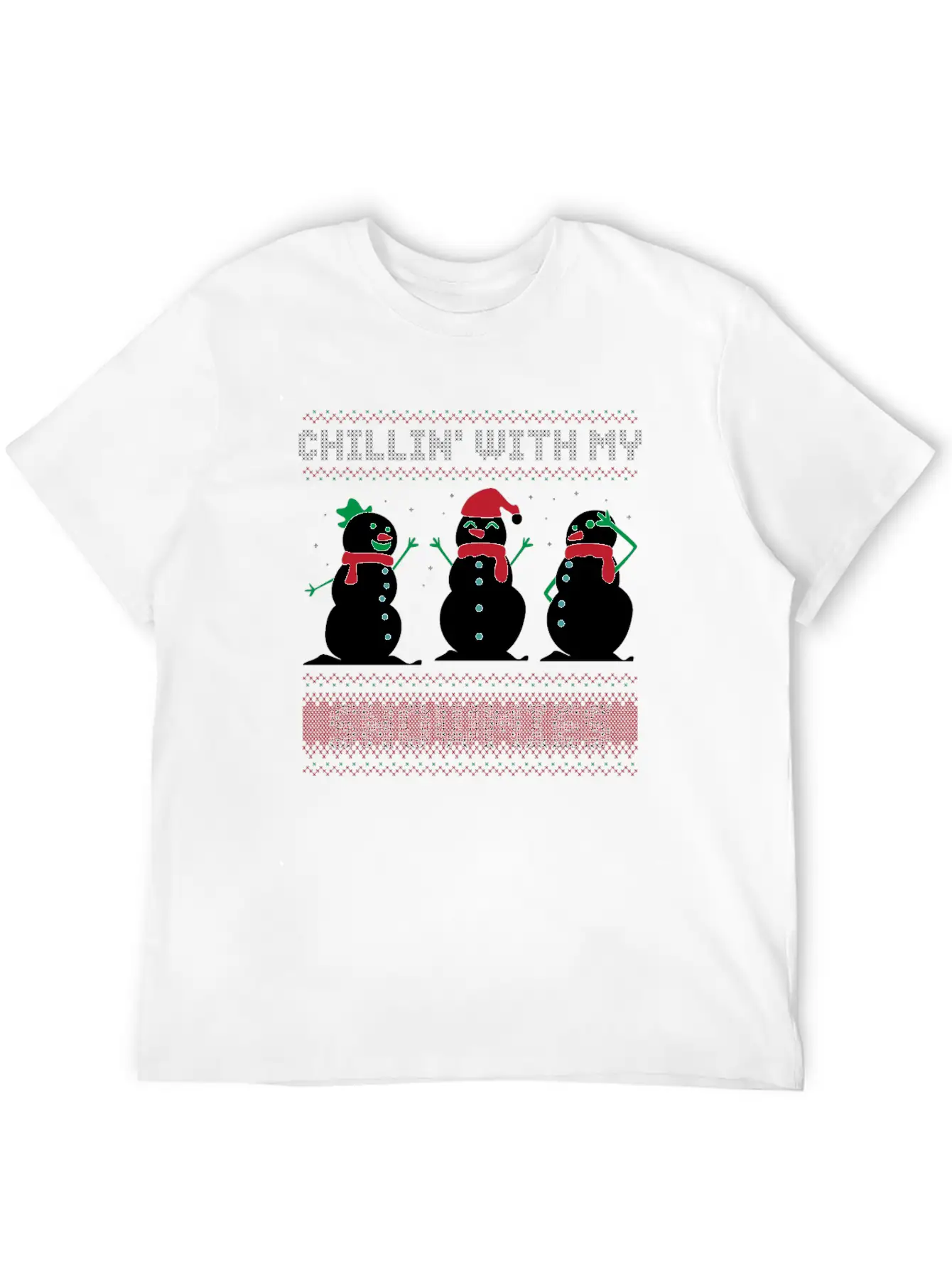 Chilling With My Snowmies Essential Cotton Tee For Daily Outfits – Unisex Style