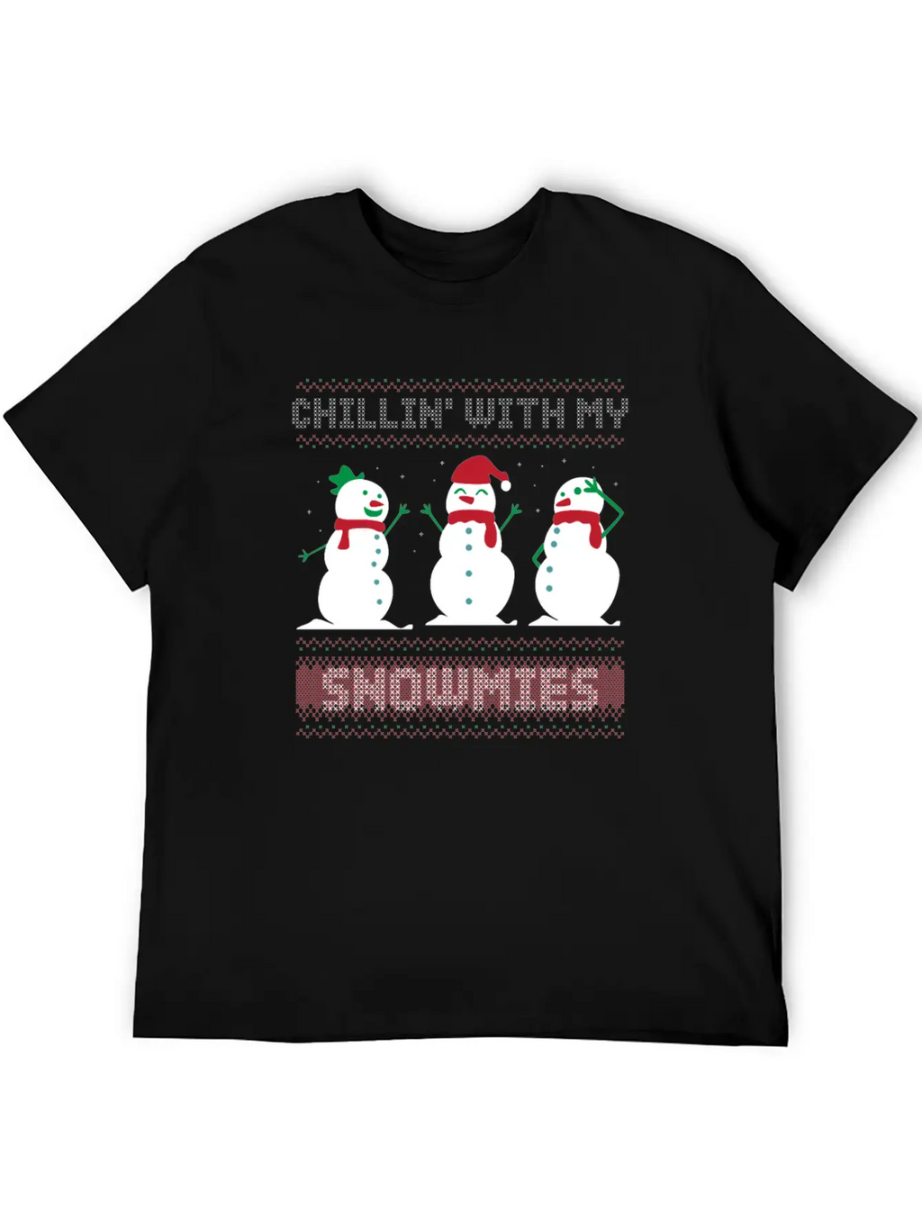 Chilling With My Snowmies Essential Cotton Tee For Daily Outfits – Unisex Style