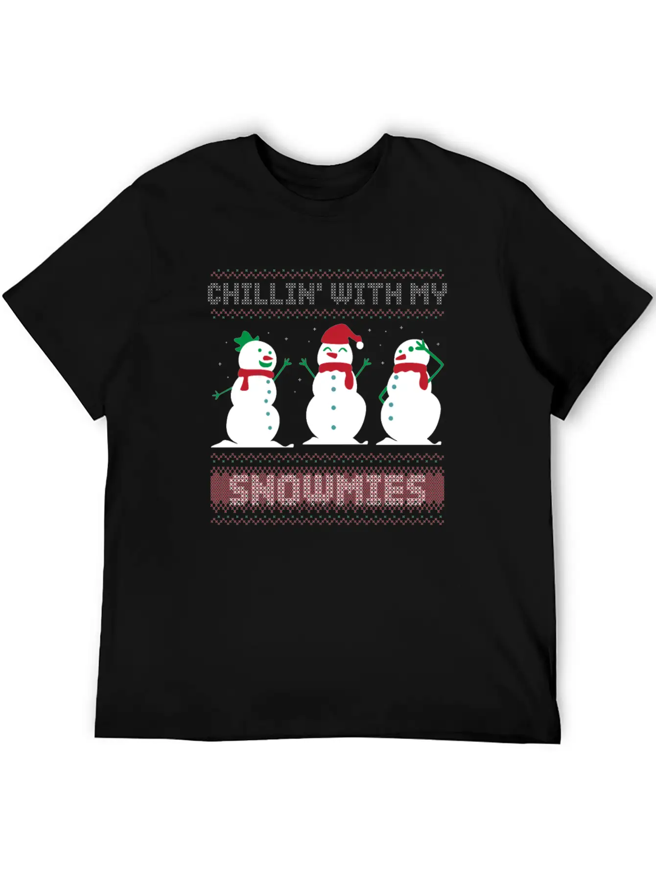 Chilling With My Snowmies Essential Cotton Tee For Daily Outfits – Unisex Style
