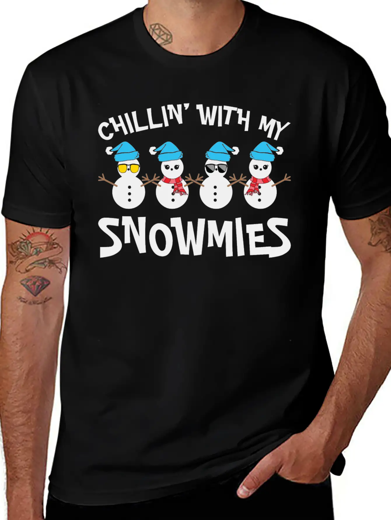 Chilling With My Snowmies Unisex Casual T-Shirt – Clean Design For Daily Comfort
