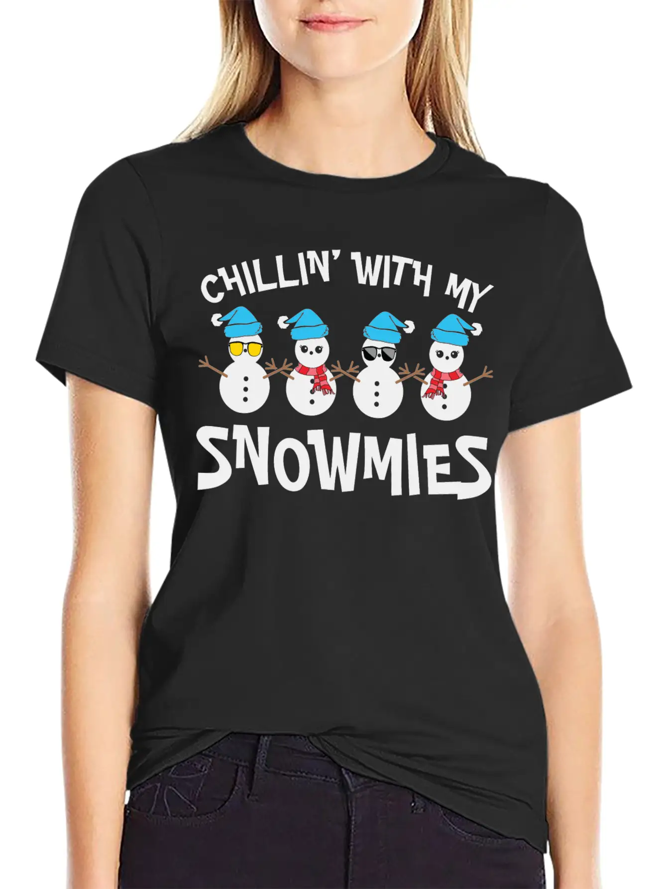 Chilling With My Snowmies Unisex Casual T-Shirt – Clean Design For Daily Comfort