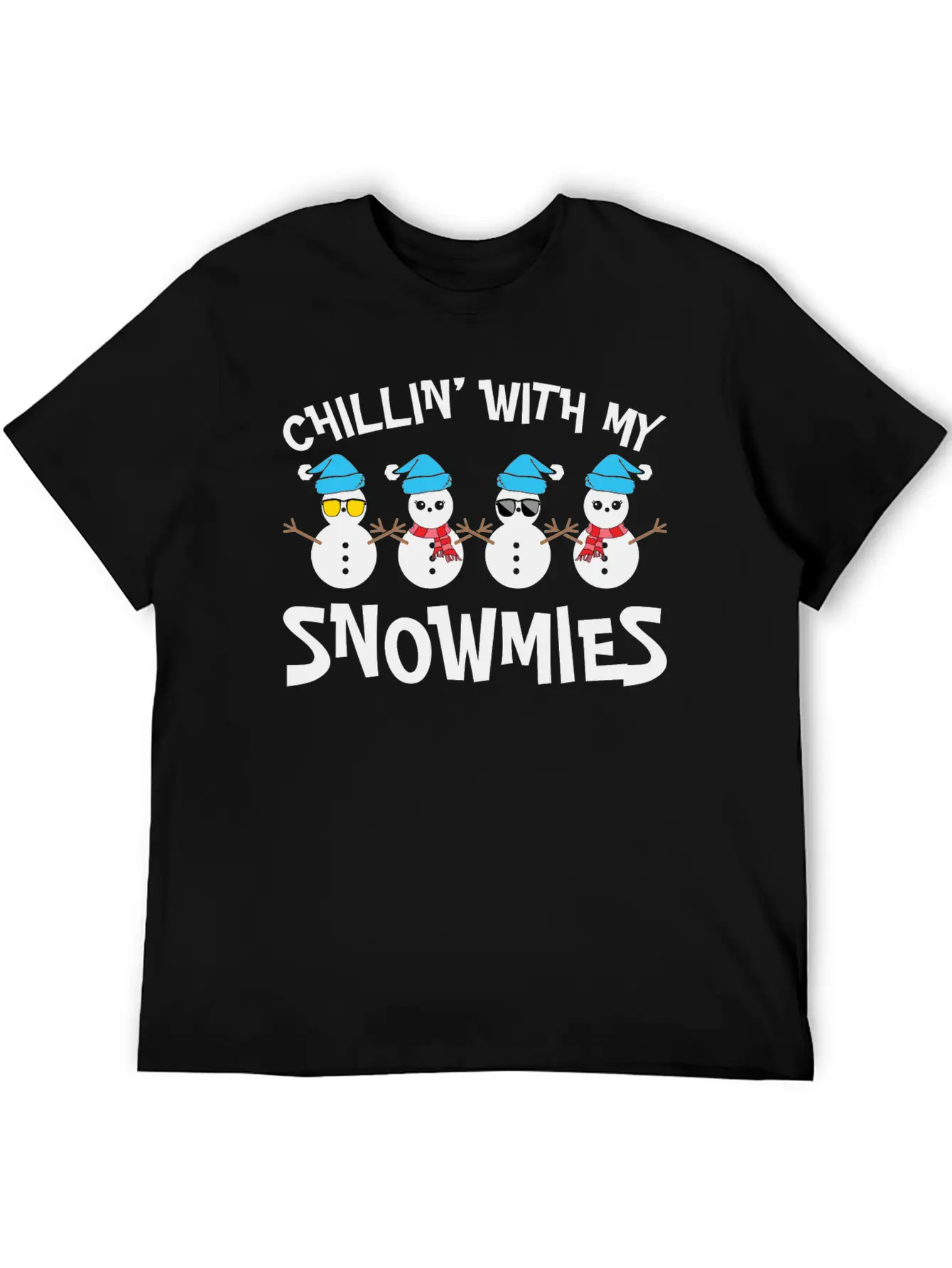 Chilling With My Snowmies Unisex Casual T-Shirt – Clean Design For Daily Comfort