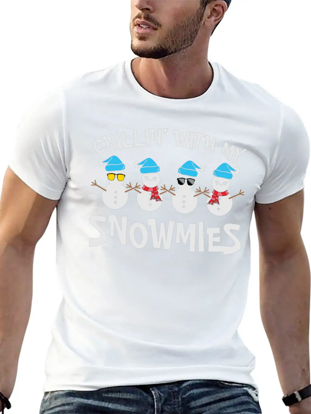 Chilling With My Snowmies Unisex Casual T-Shirt – Clean Design For Daily Comfort