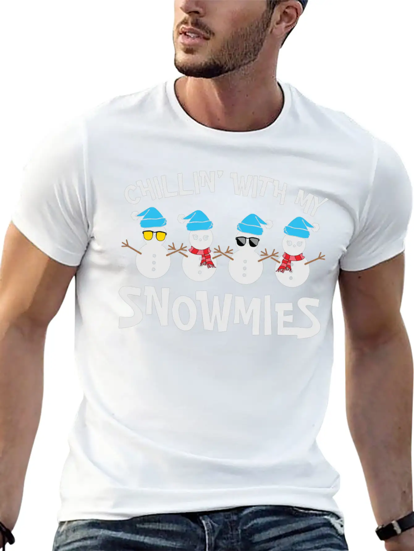 Chilling With My Snowmies Unisex Casual T-Shirt – Clean Design For Daily Comfort